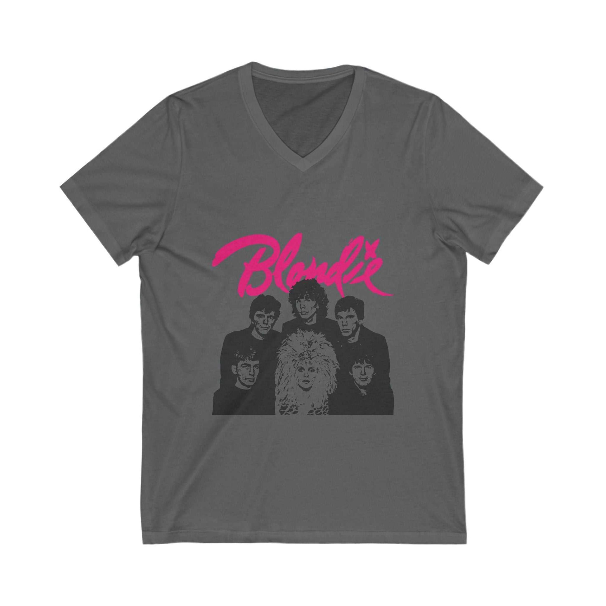 Retro Blondie Band V-Neck Tee