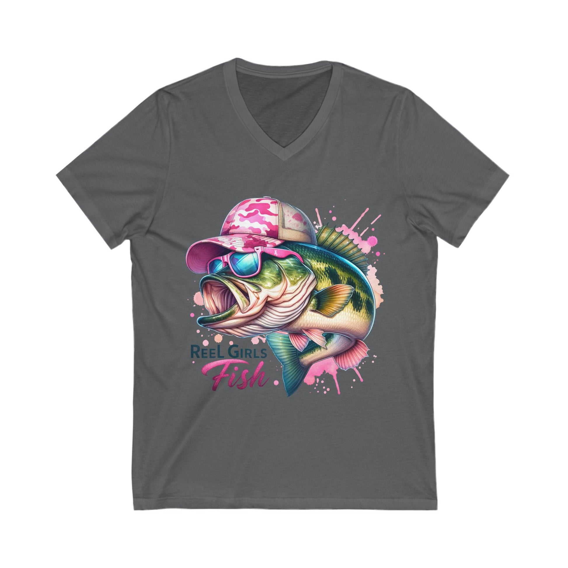 Reel Girls Fish V-Neck Tee