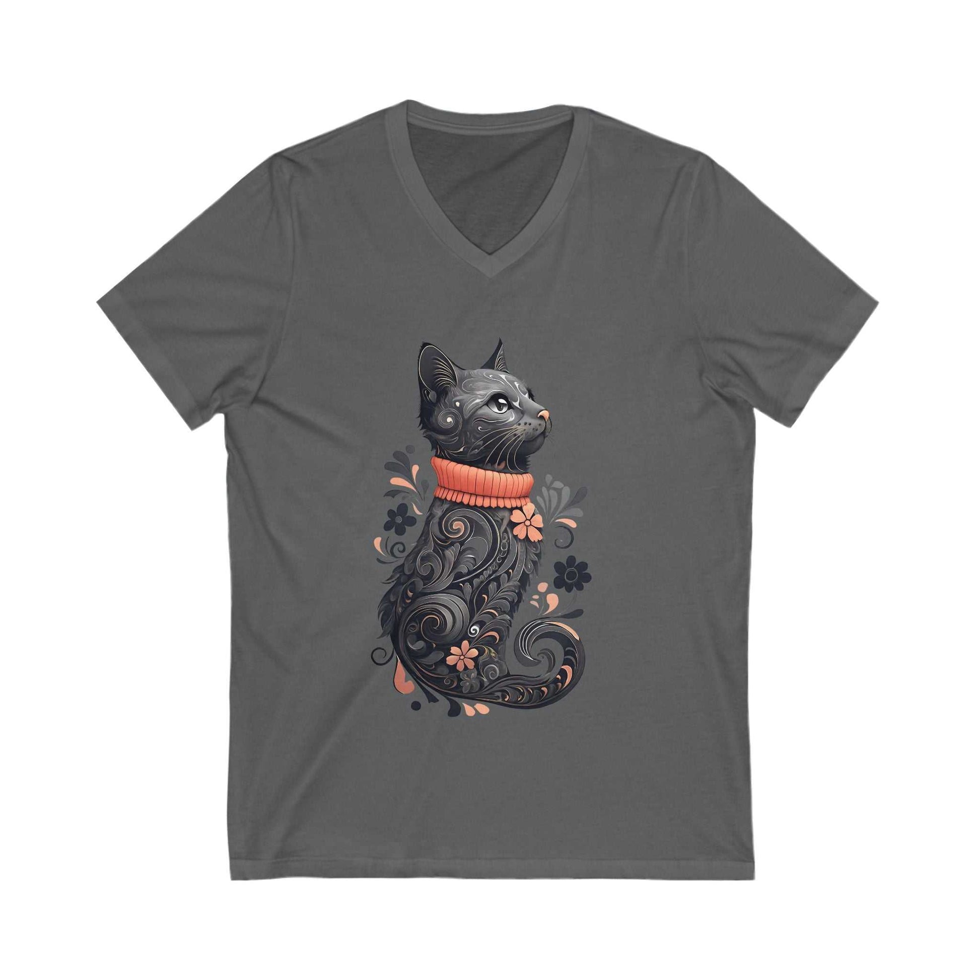 Black Cat V-Neck
