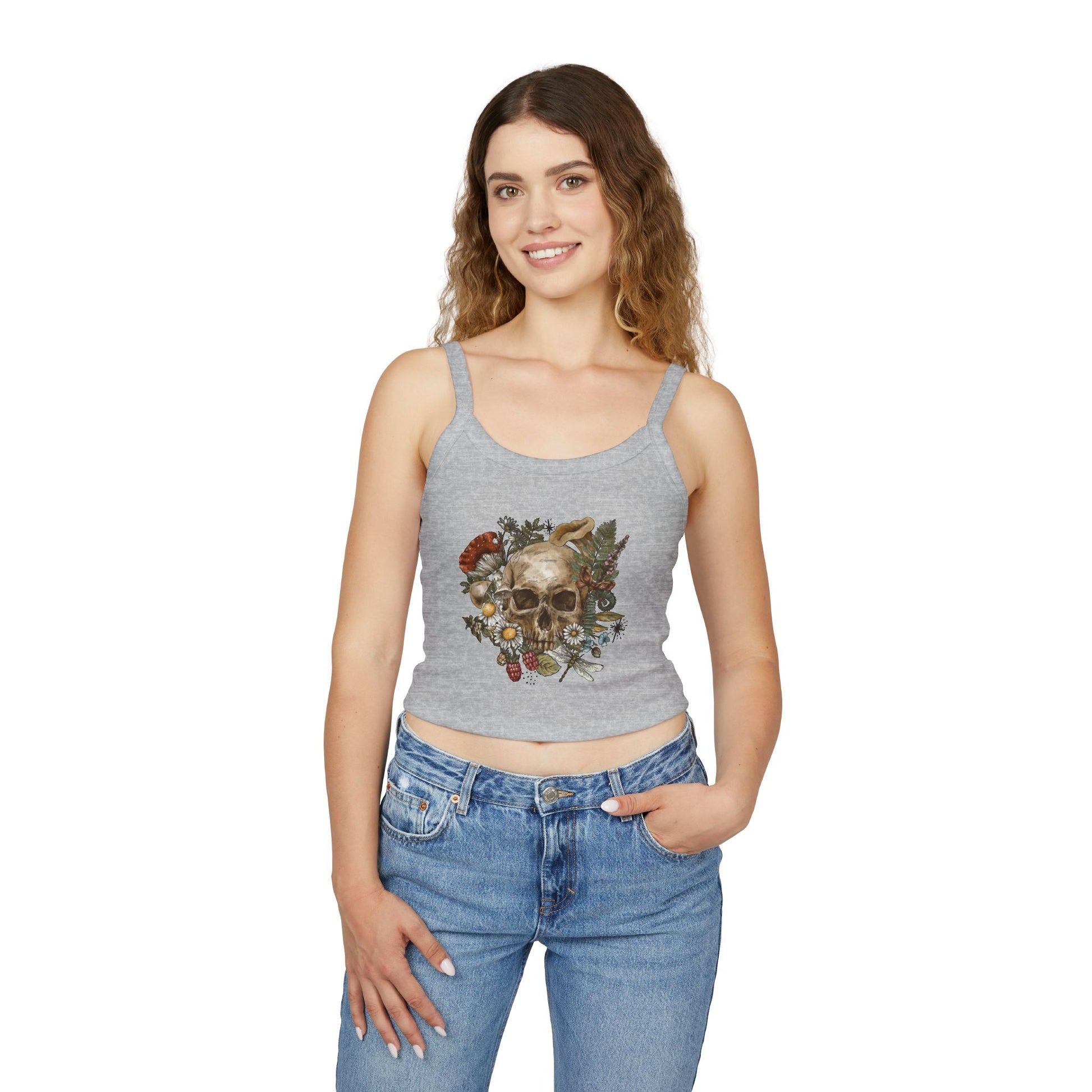 Crop Top Skull, Wildflowers, Mushrooms