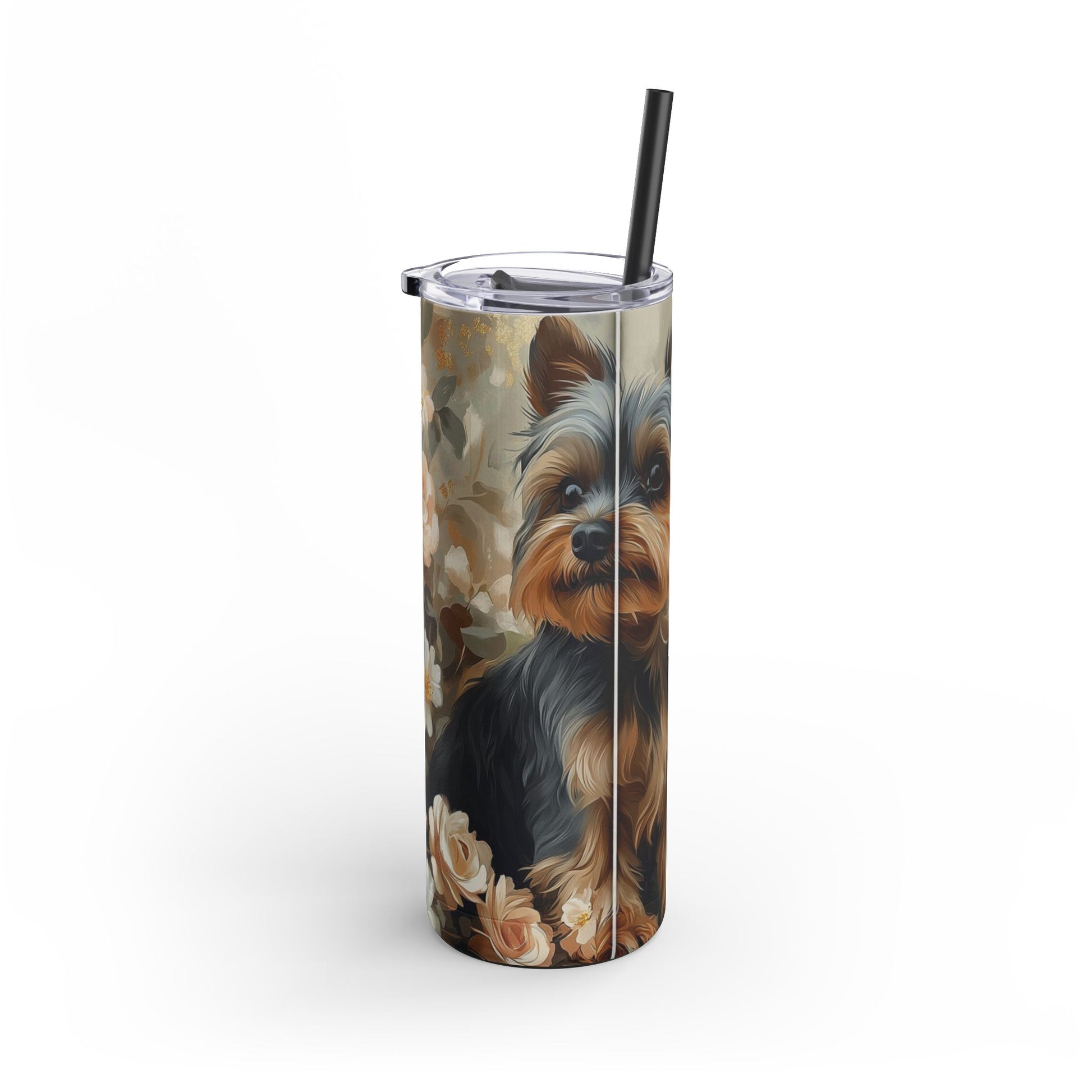 Yorkie Love Skinny Tumbler, 20oz