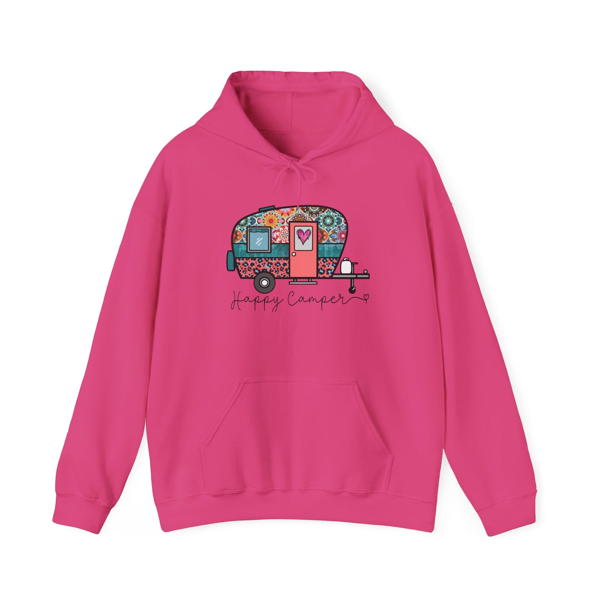 Happy Camper Hoodie – Colorful Vibes for Outdoor Lovers