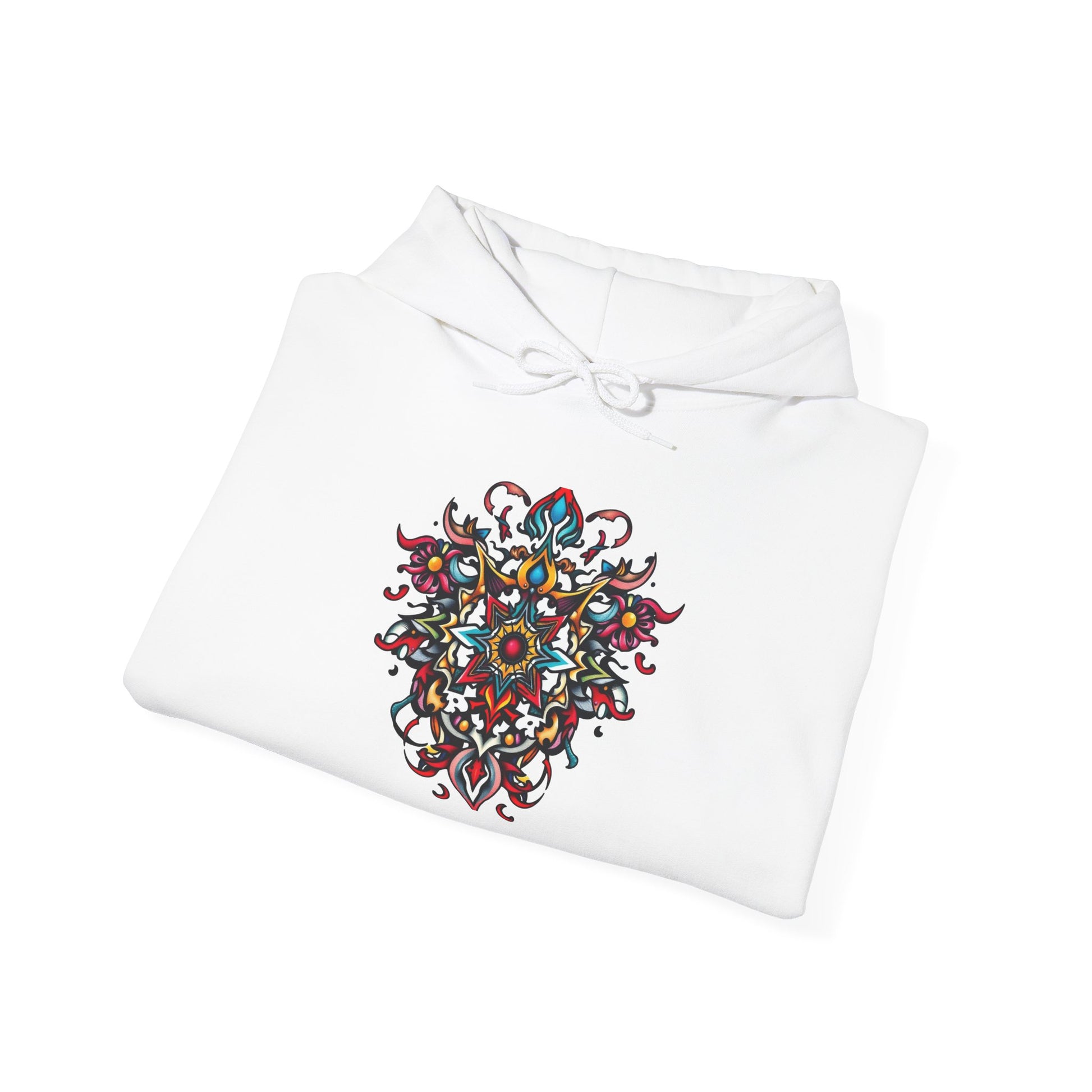 Vibrant Mandala Art Hoodie – Bold, Colorful, Intricate Design