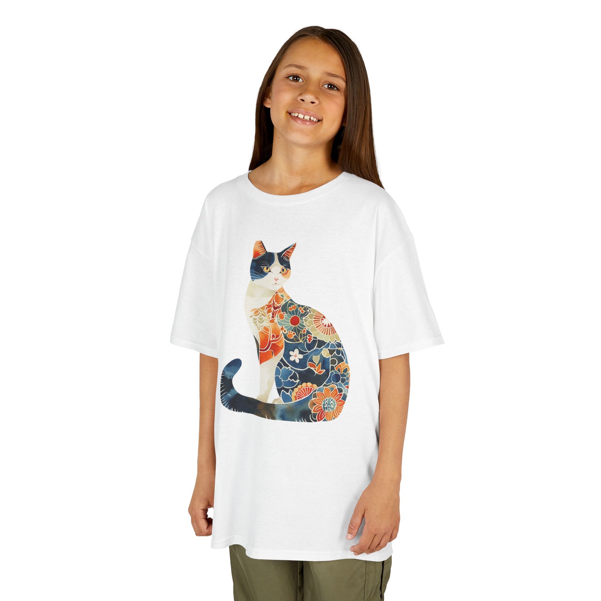 Colorful Cat Kids Cotton Tee