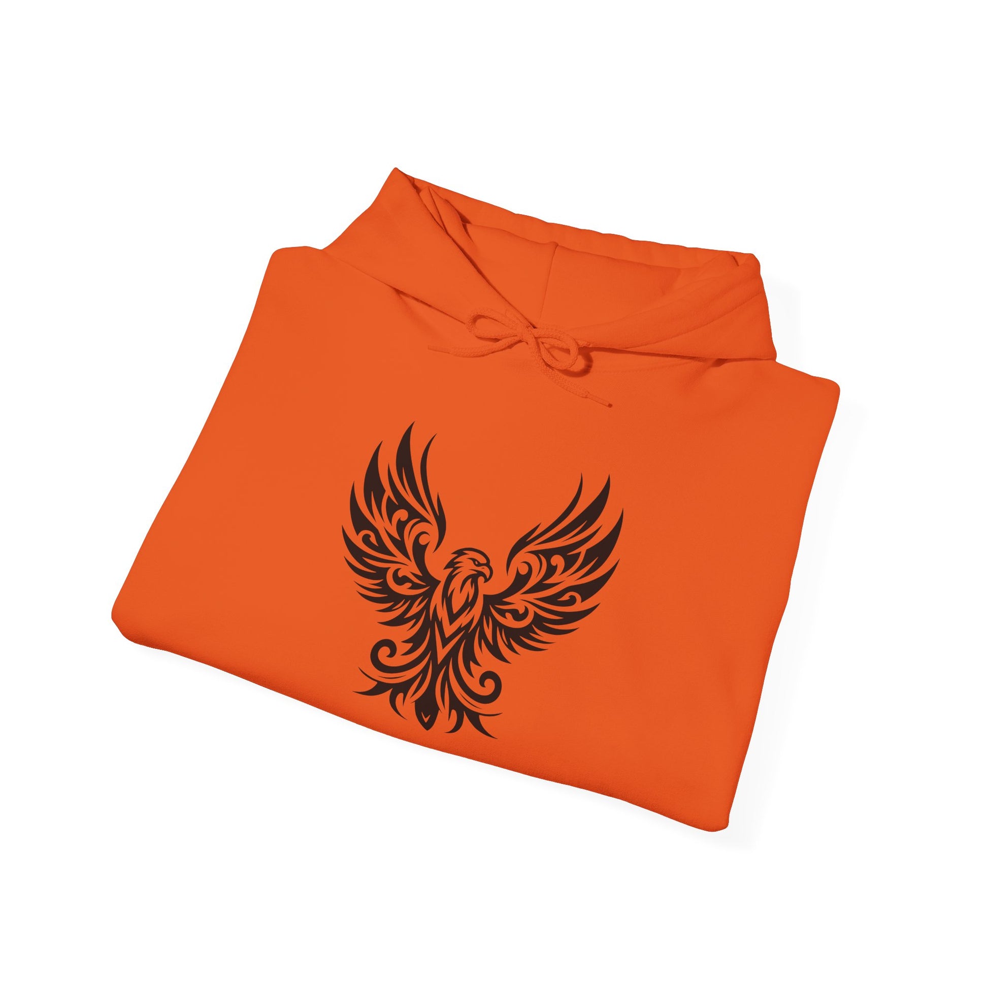 Tribal Phoenix Hoodie – Rise Boldly in Black and White Style