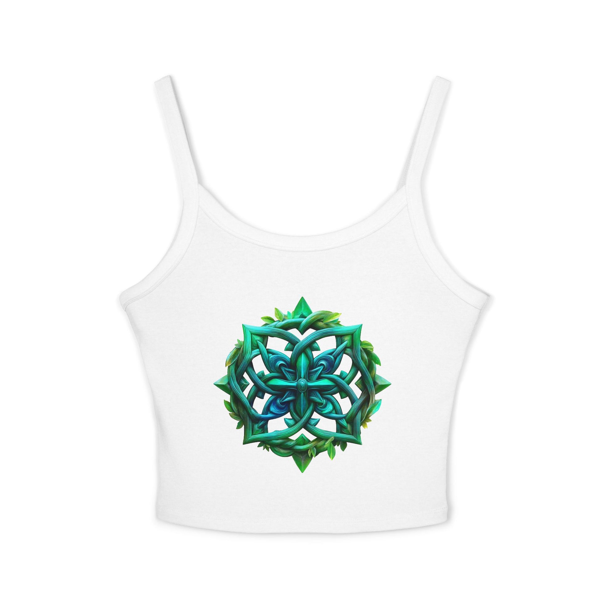 Crop Top Teal-Green Mandala