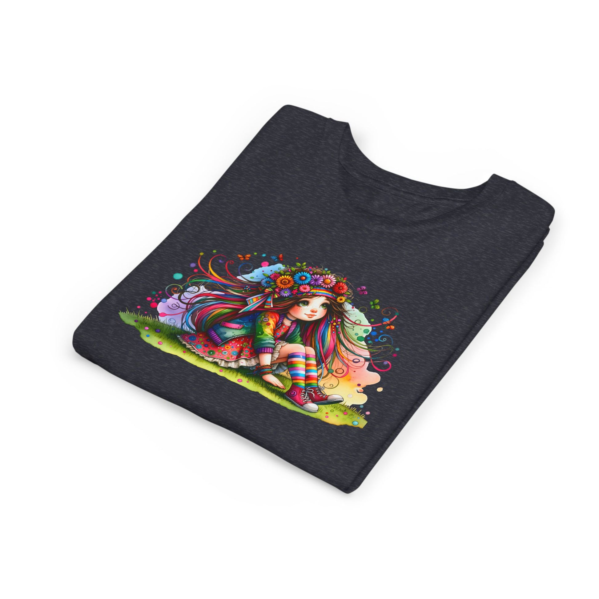 Whimsical Floral Girl Youth Tee