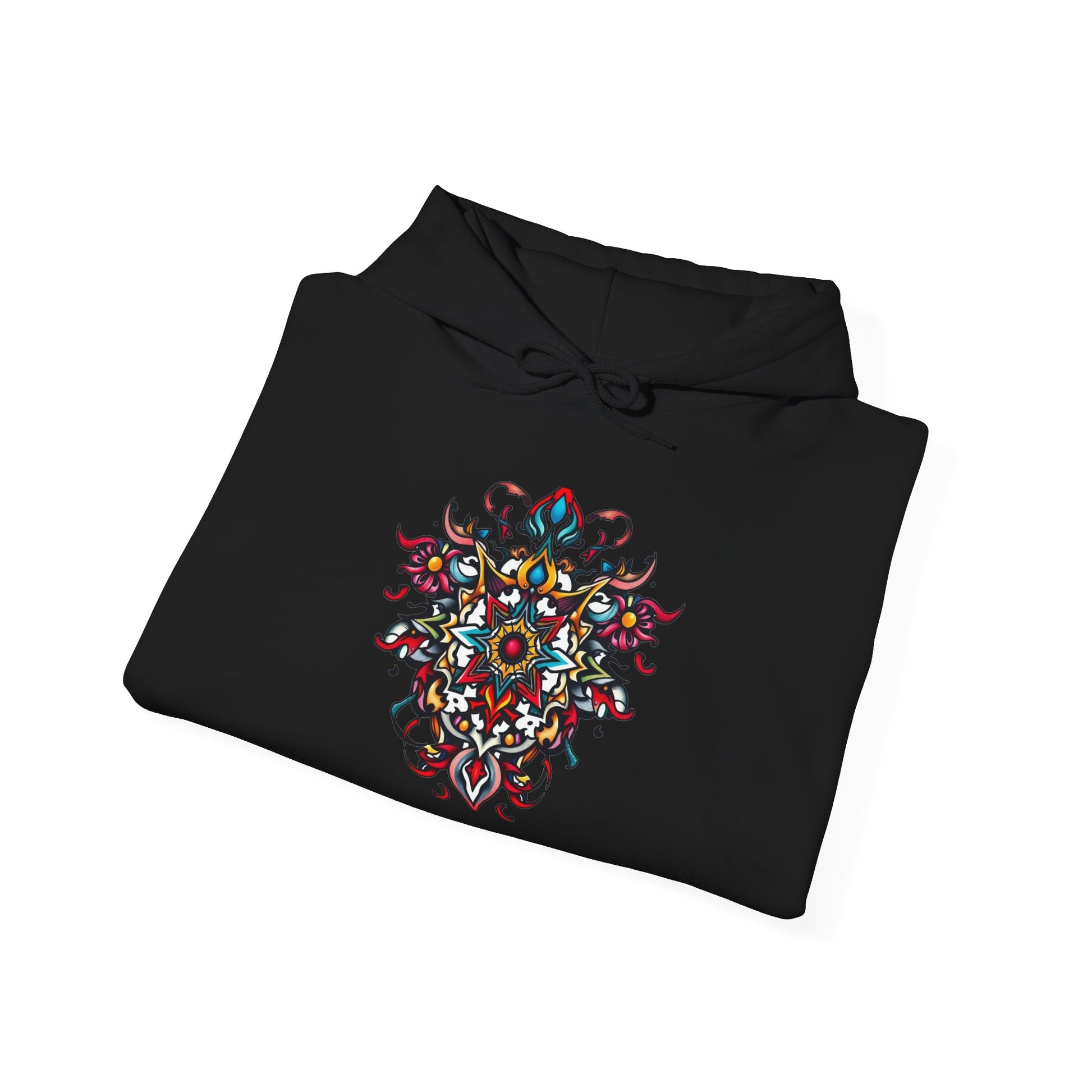 Vibrant Mandala Art Hoodie – Bold, Colorful, Intricate Design
