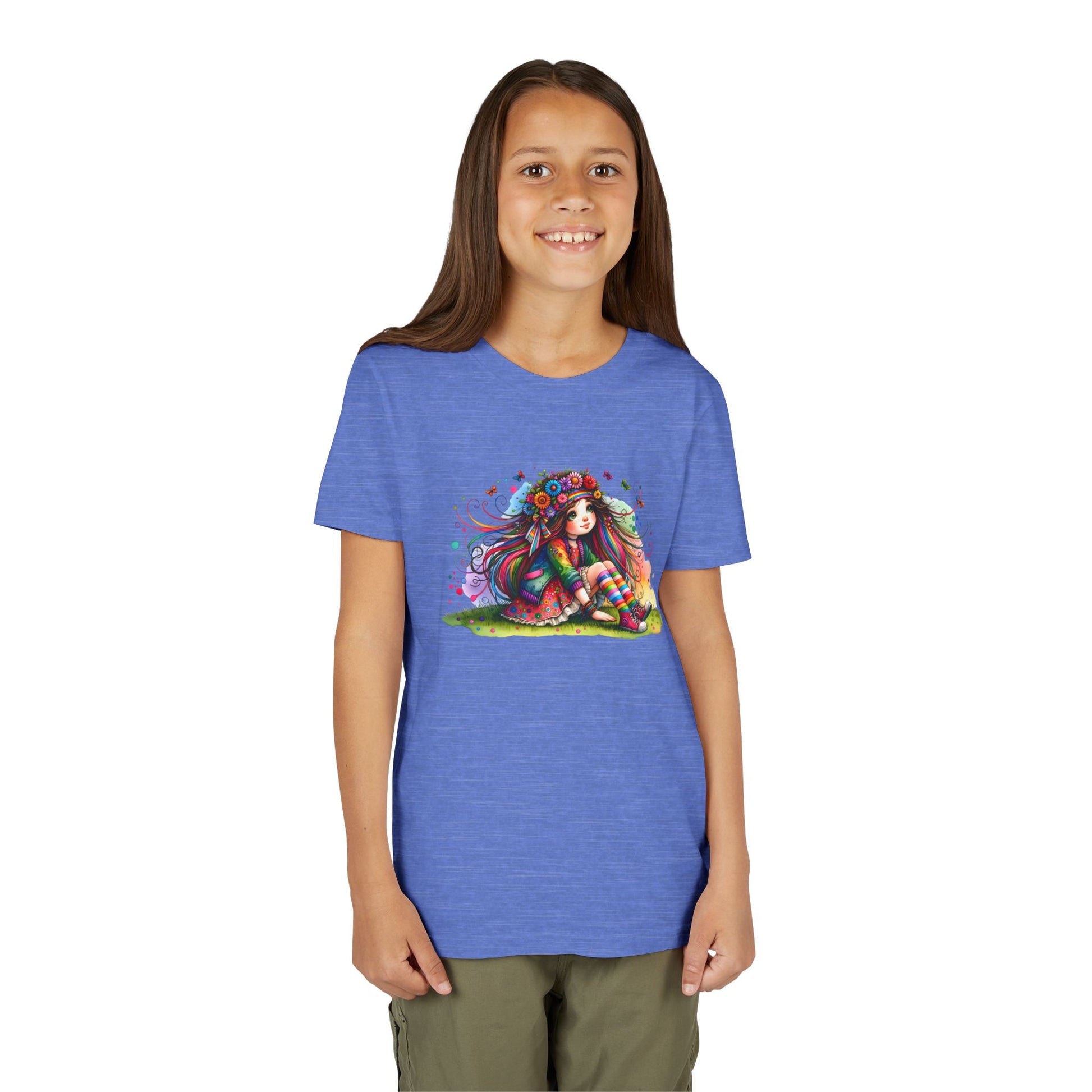 Whimsical Floral Girl Youth Tee