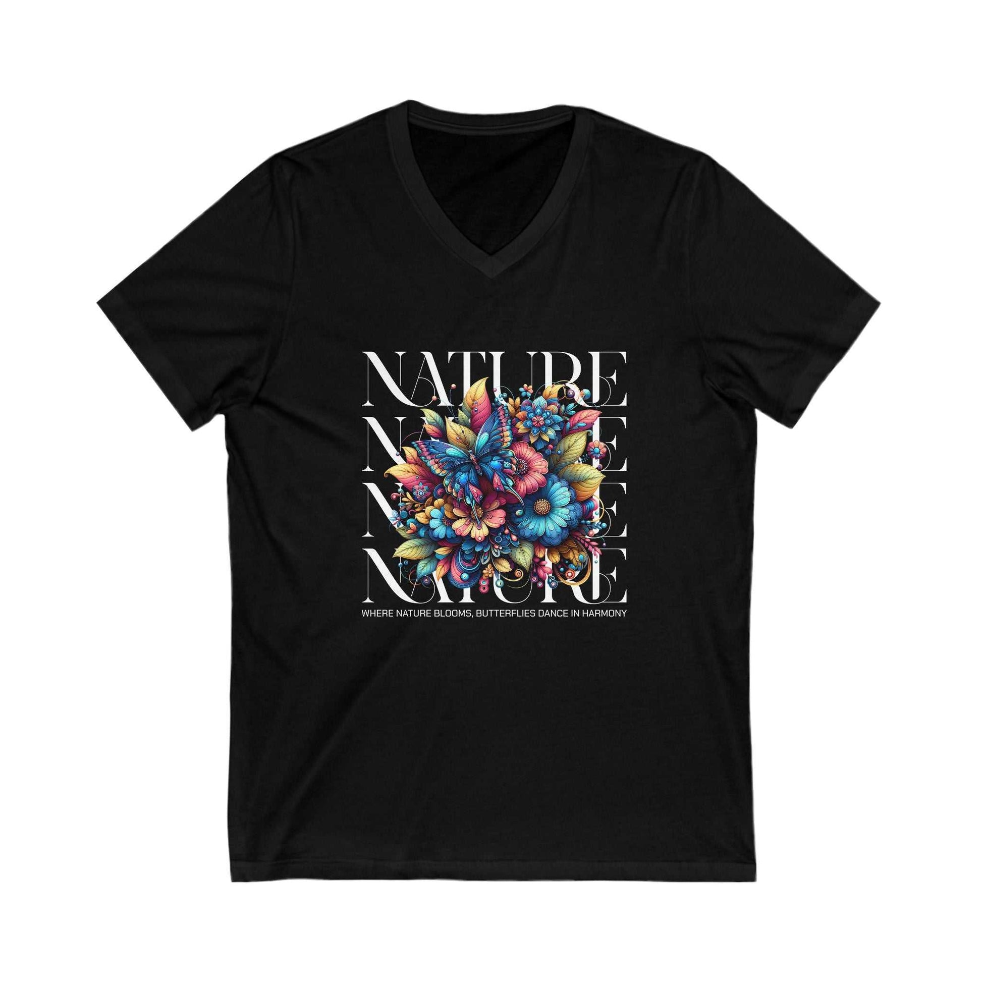 Colorful Nature V Neck Tee
