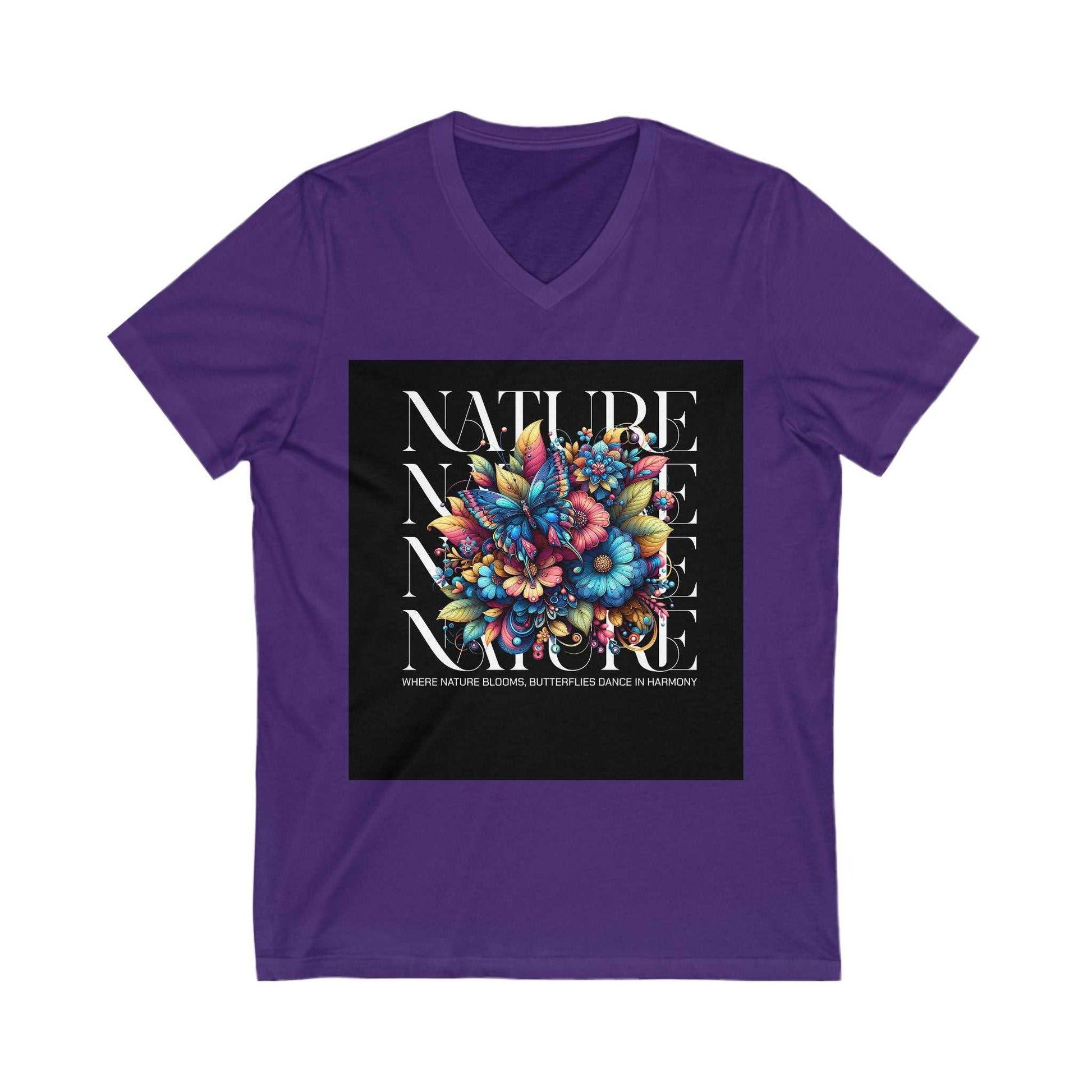 Colorful Nature V Neck Tee