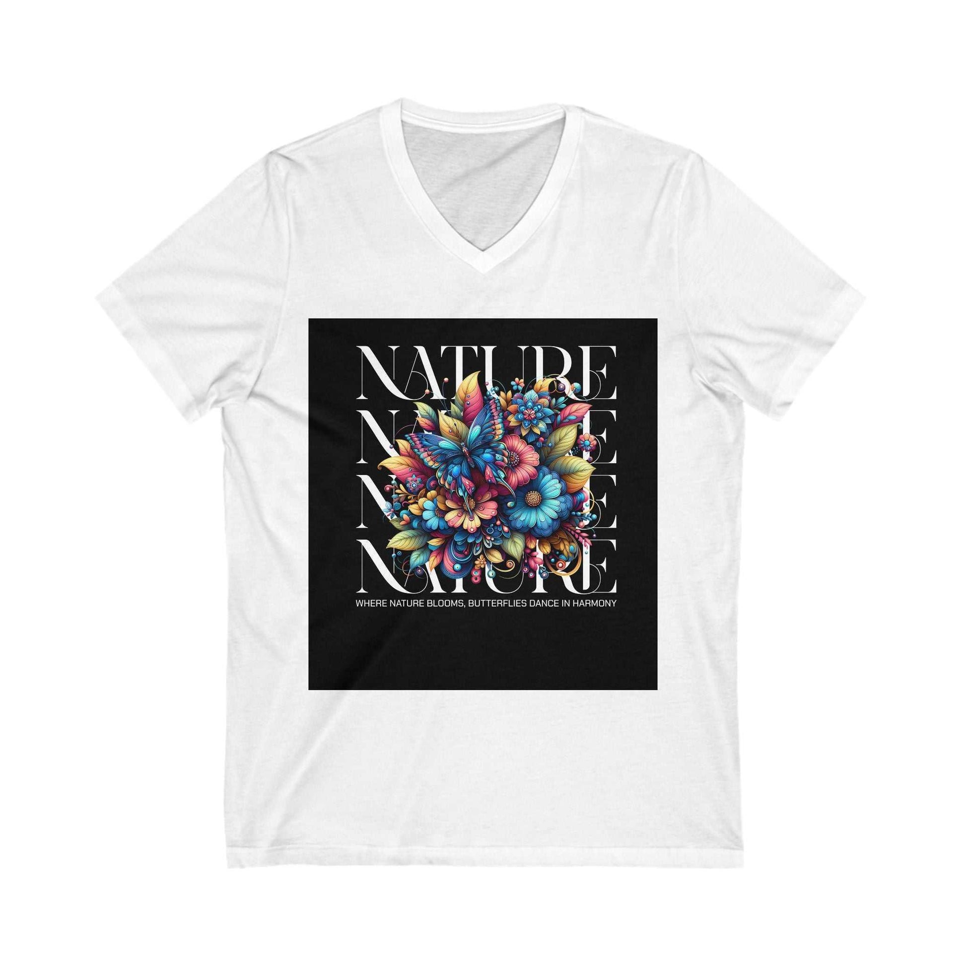 Colorful Nature V Neck Tee
