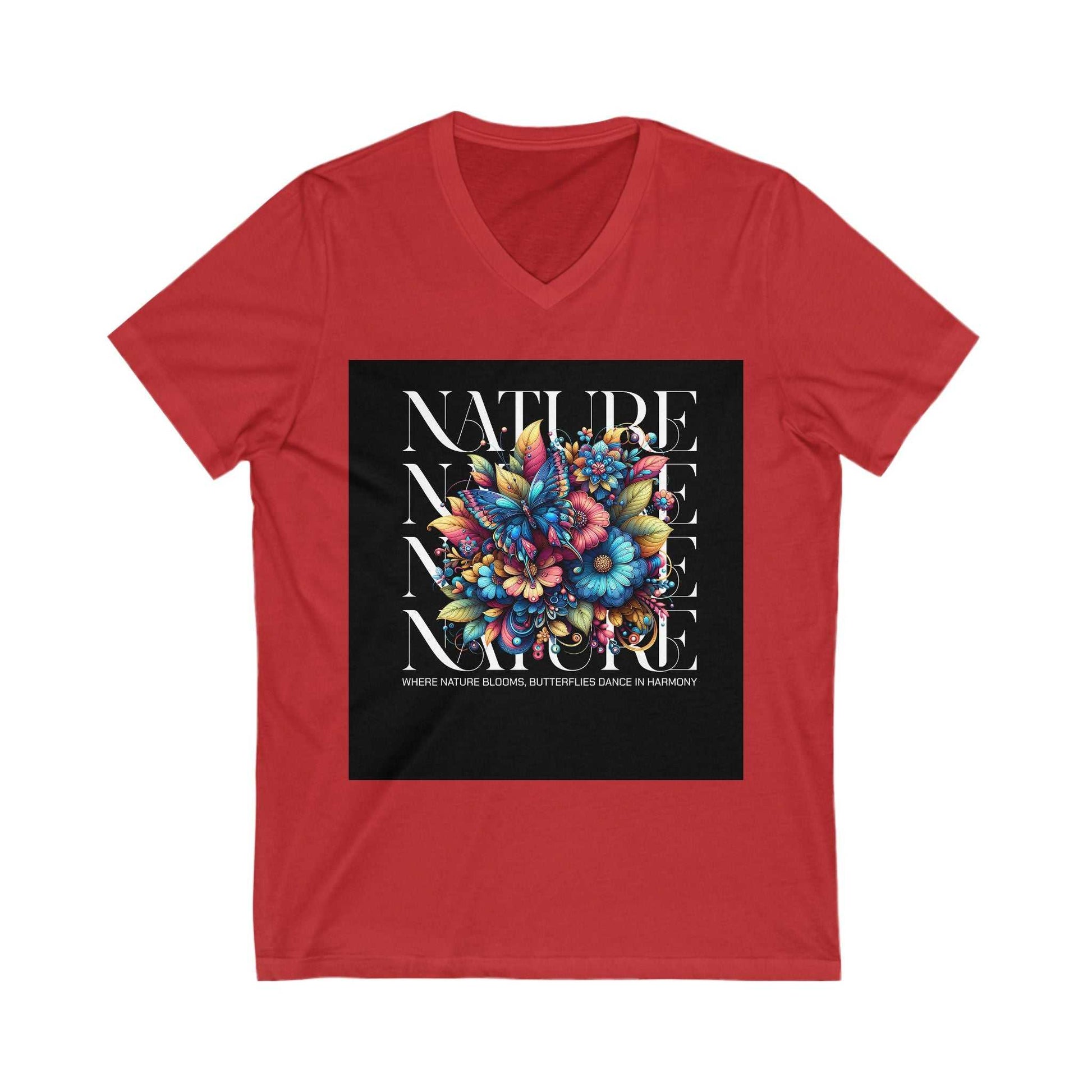 Colorful Nature V Neck Tee