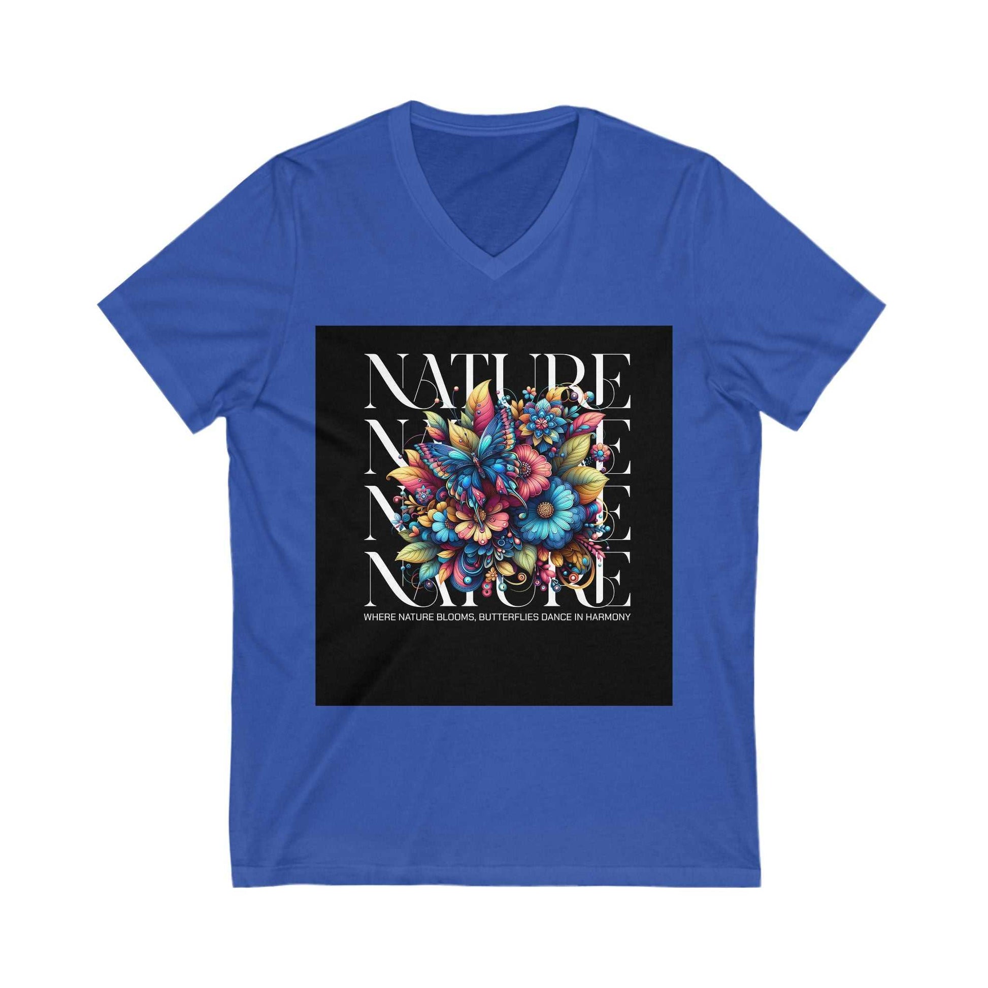 Colorful Nature V Neck Tee