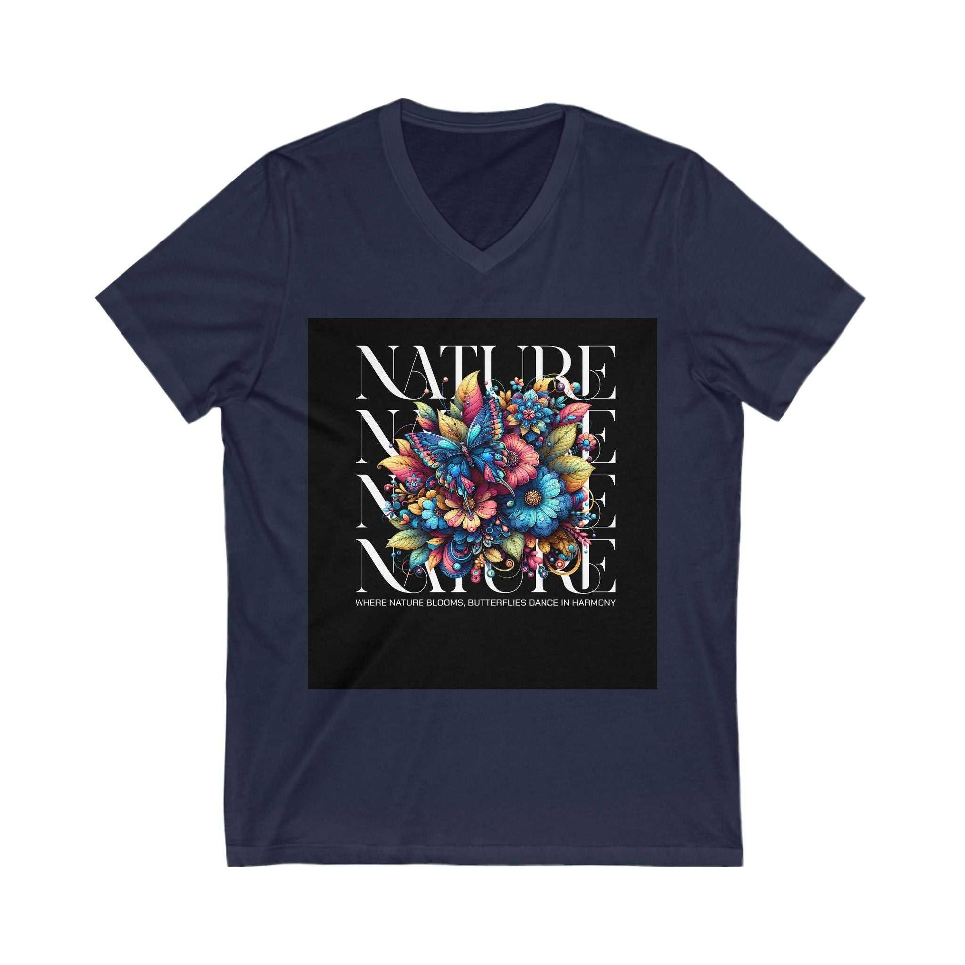 Colorful Nature V Neck Tee