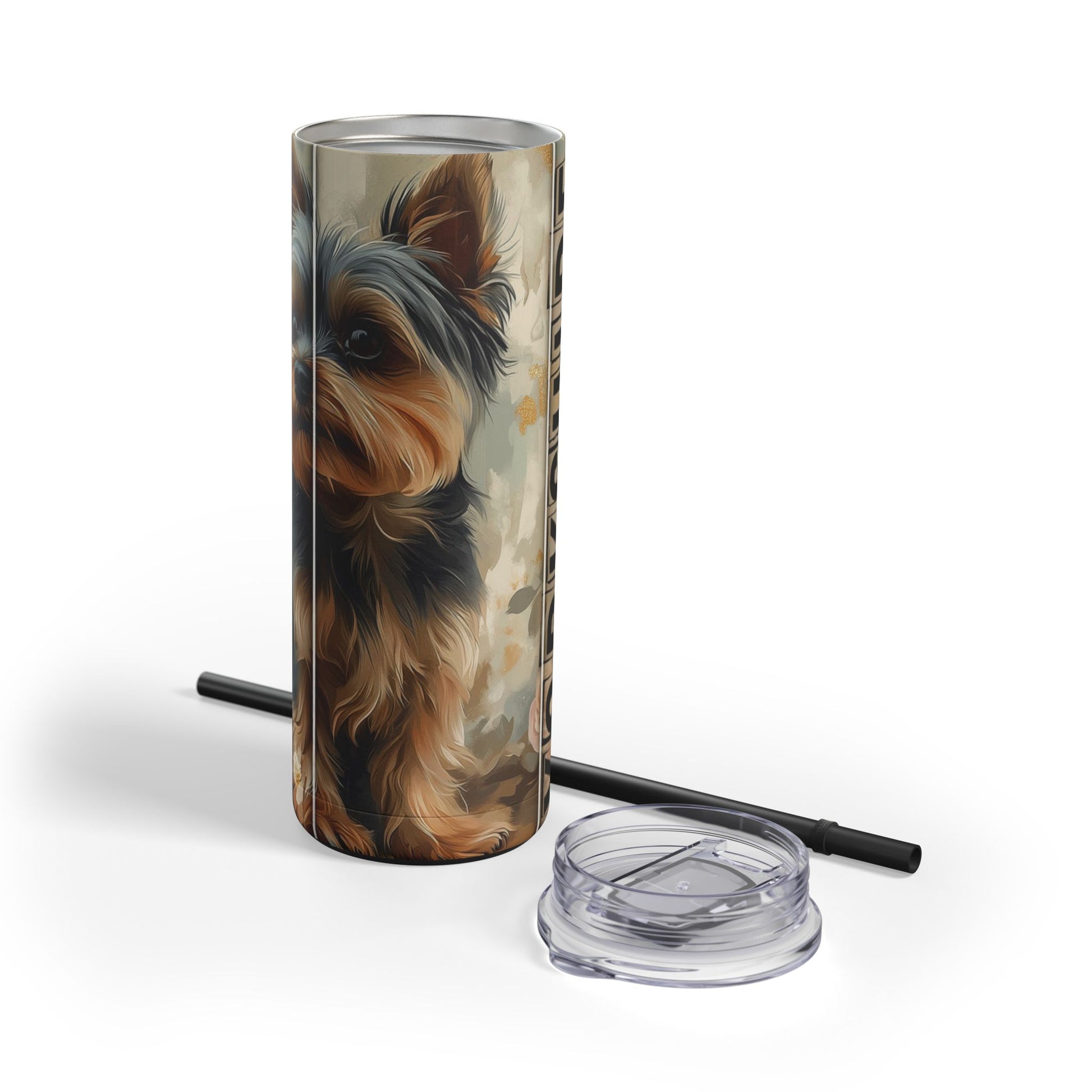 Yorkie Love Skinny Tumbler, 20oz