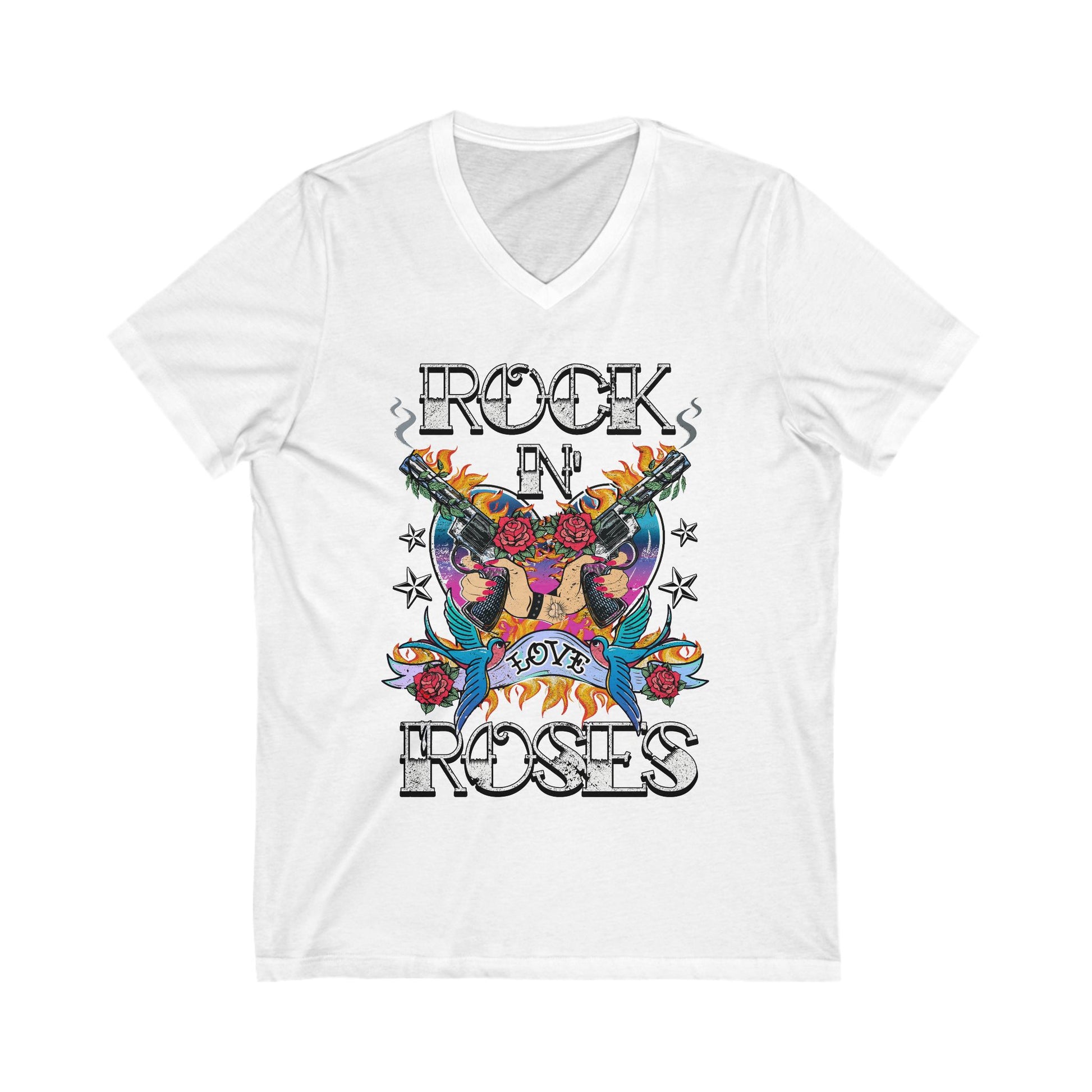 Rock 'n' Roses V-Neck