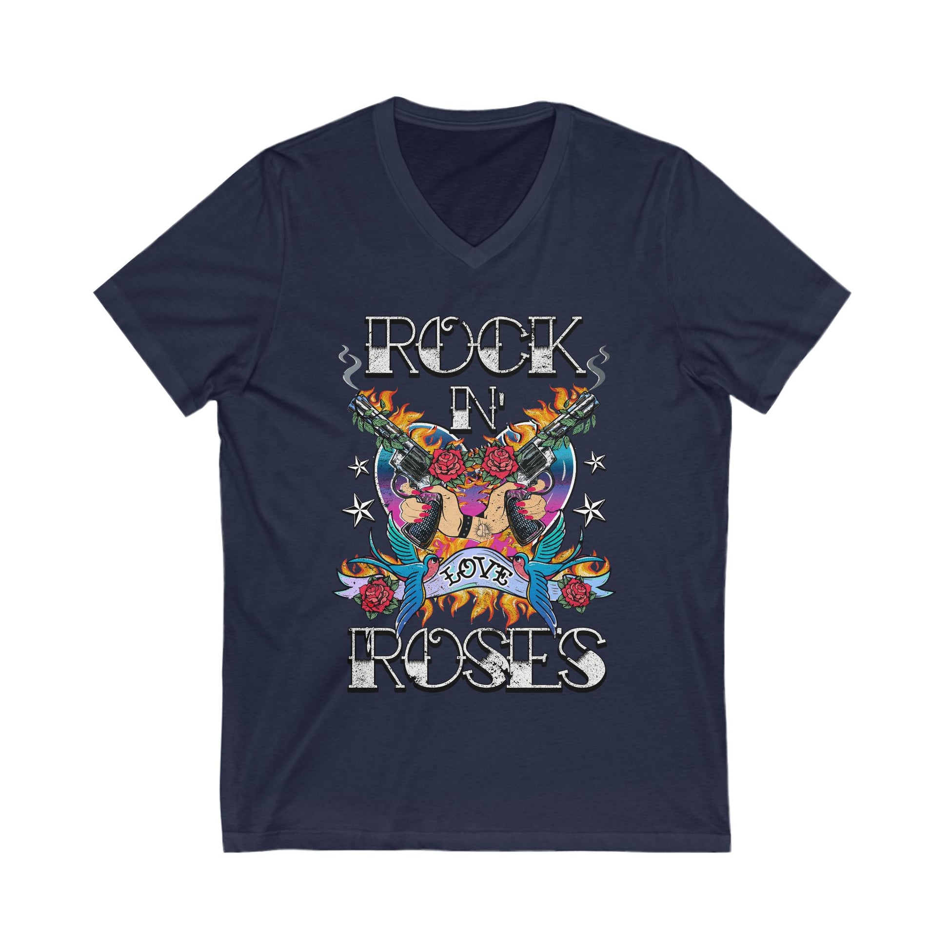 Rock 'n' Roses V-Neck