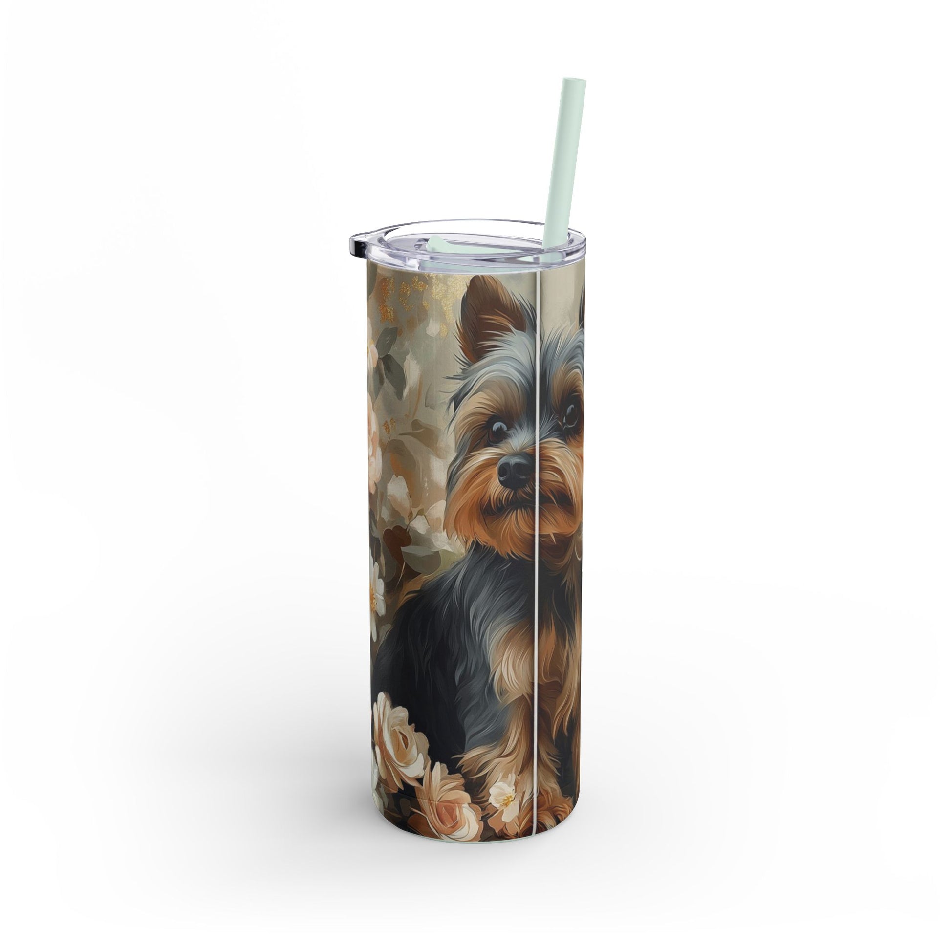 Yorkie Love Skinny Tumbler, 20oz