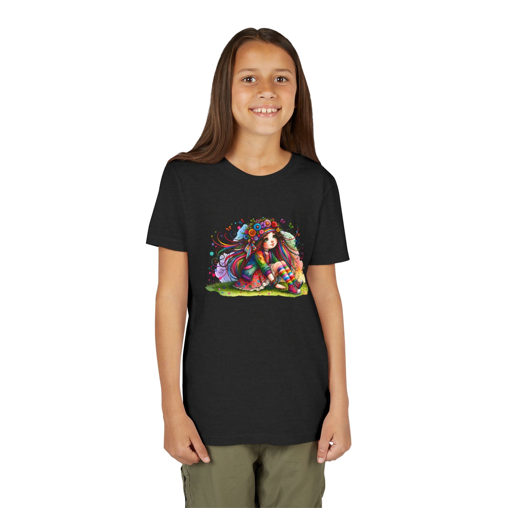 Whimsical Floral Girl Youth Tee