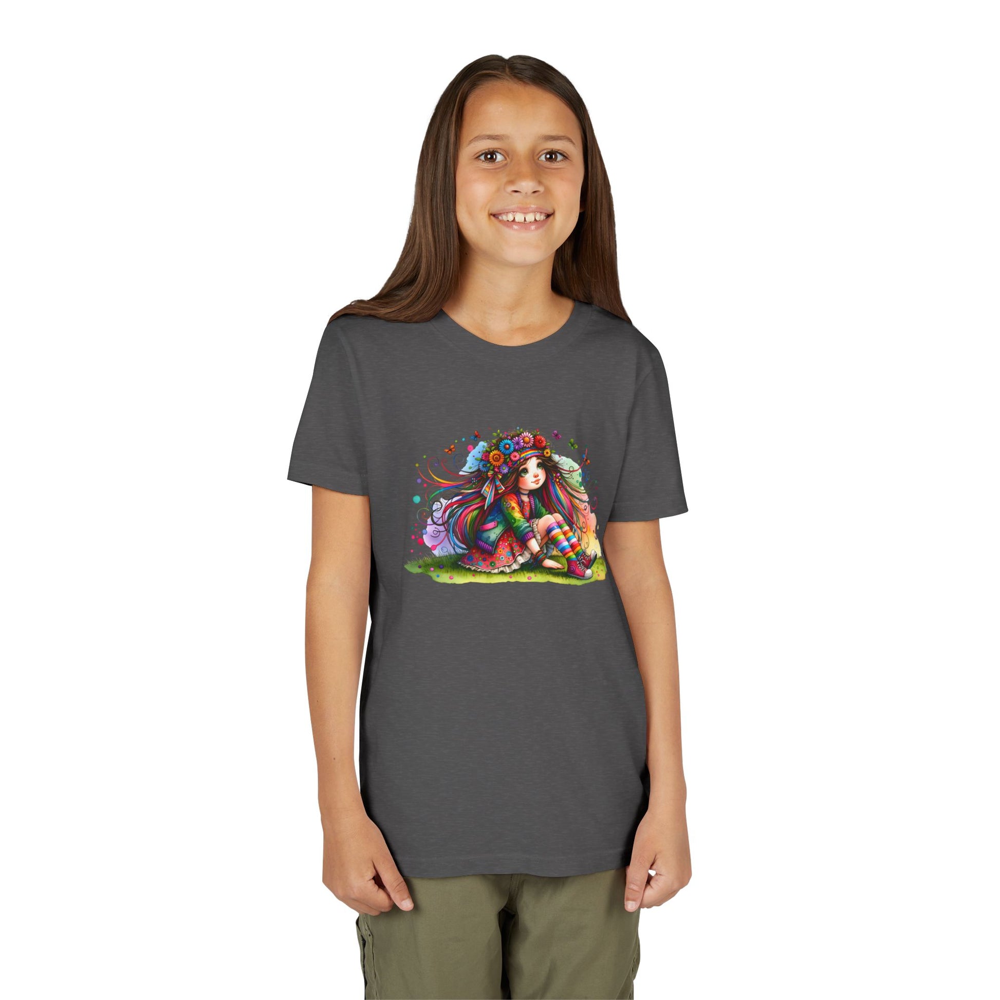 Whimsical Floral Girl Youth Tee