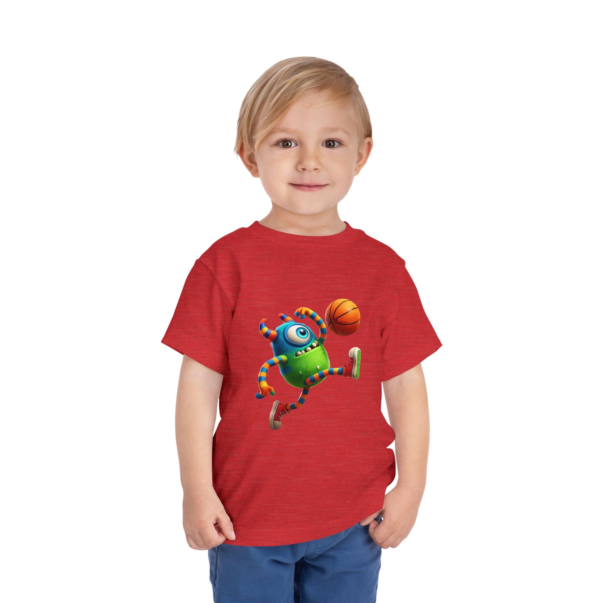 Playful Monster Toddler Tee, Fun Kids Shirt