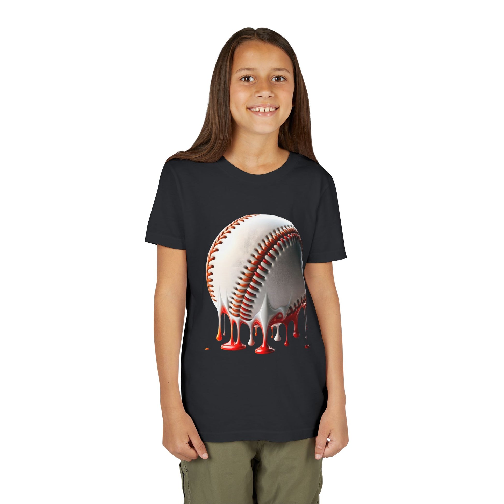 Youth Baseball Inspired Dripping Tee