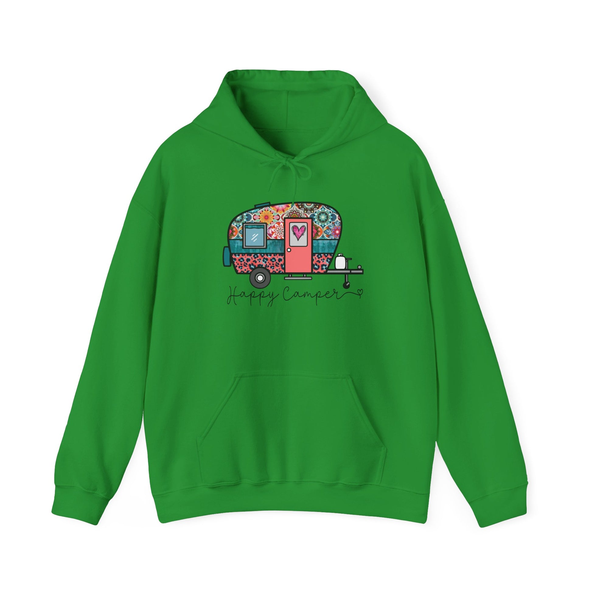 Happy Camper Hoodie – Colorful Vibes for Outdoor Lovers