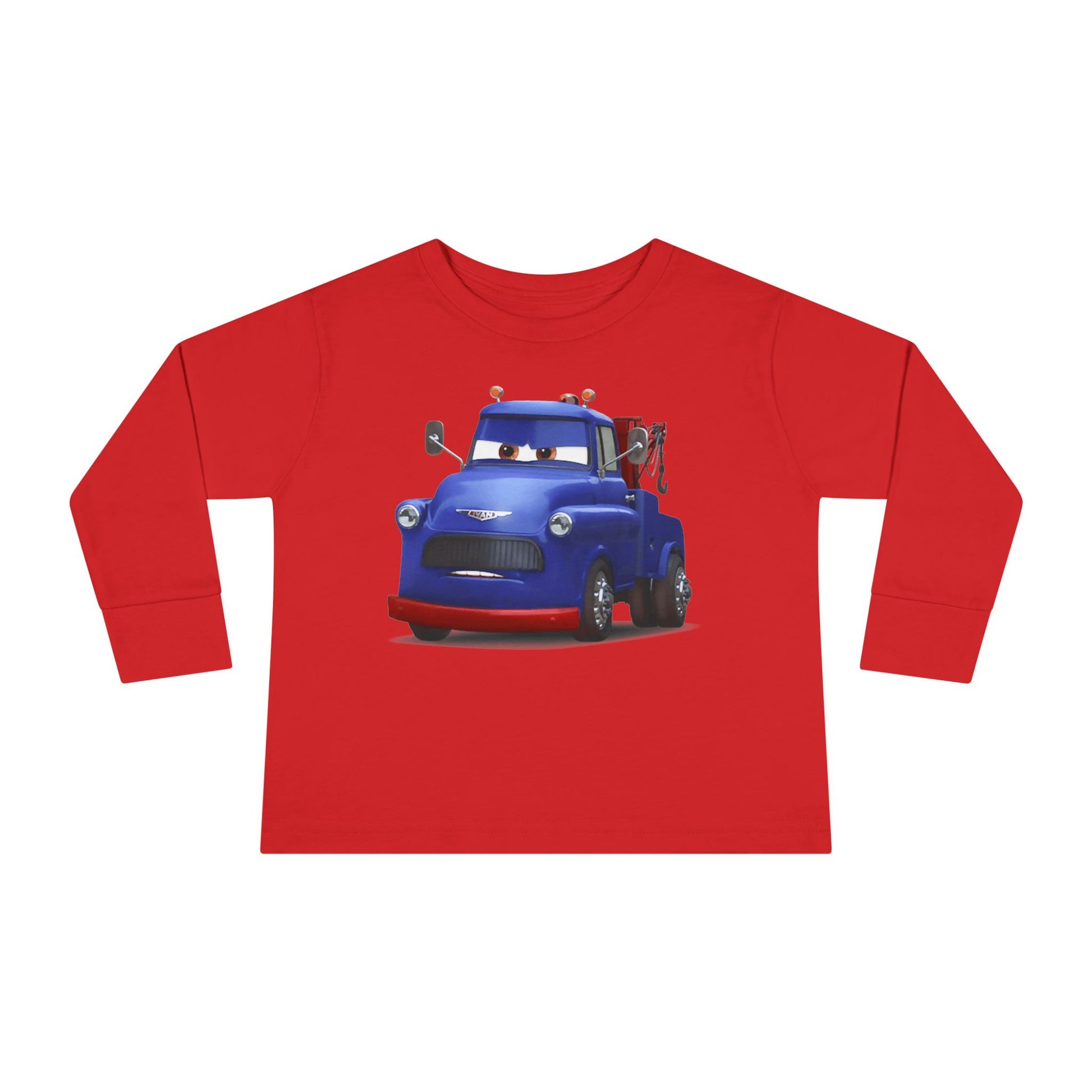 Toddler Long Sleeve Tee featuring a Fun Cartoon Truck