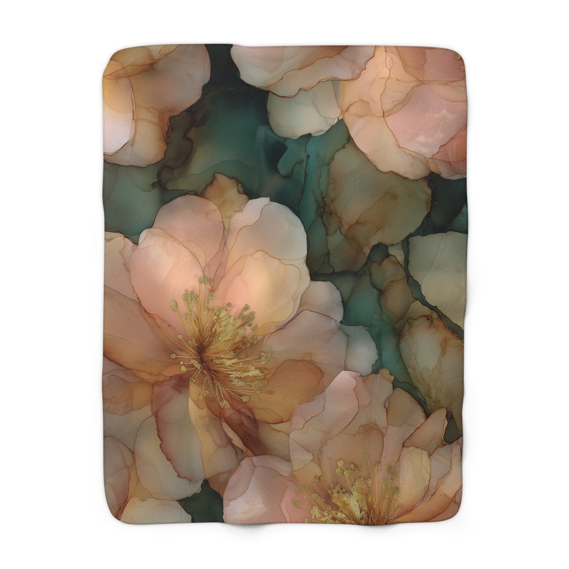Floral Sherpa Fleece Blanket