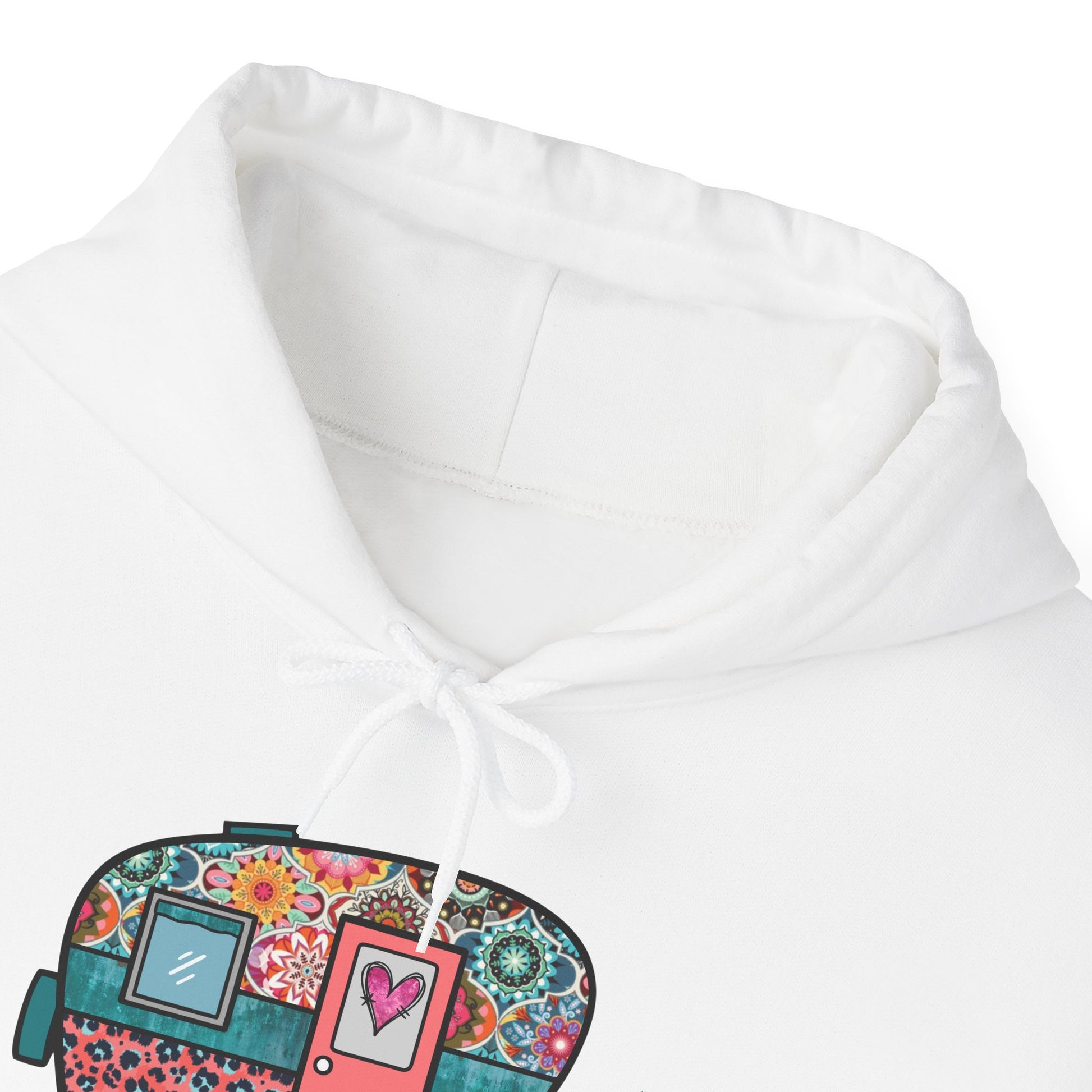 Happy Camper Hoodie – Colorful Vibes for Outdoor Lovers