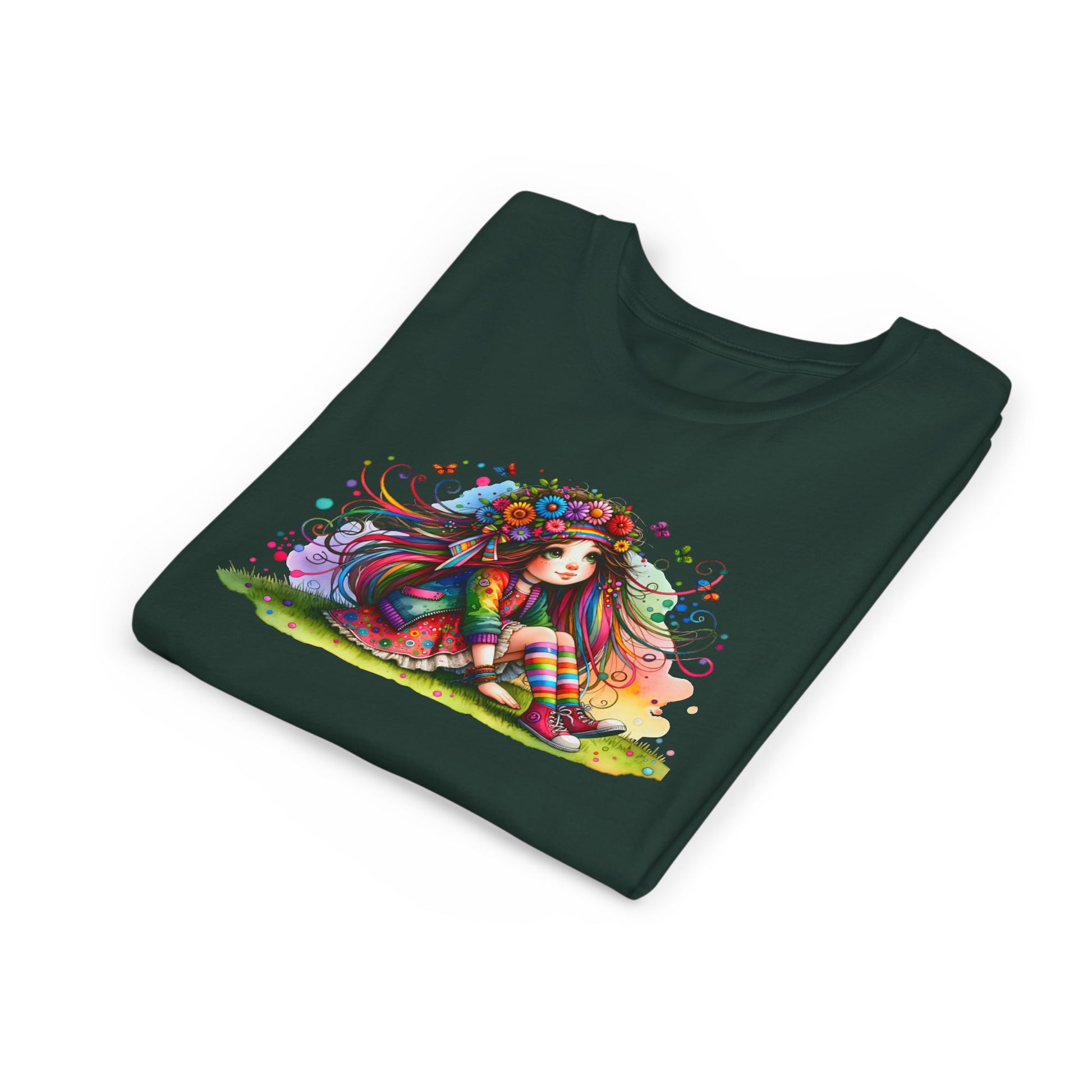 Whimsical Floral Girl Youth Tee