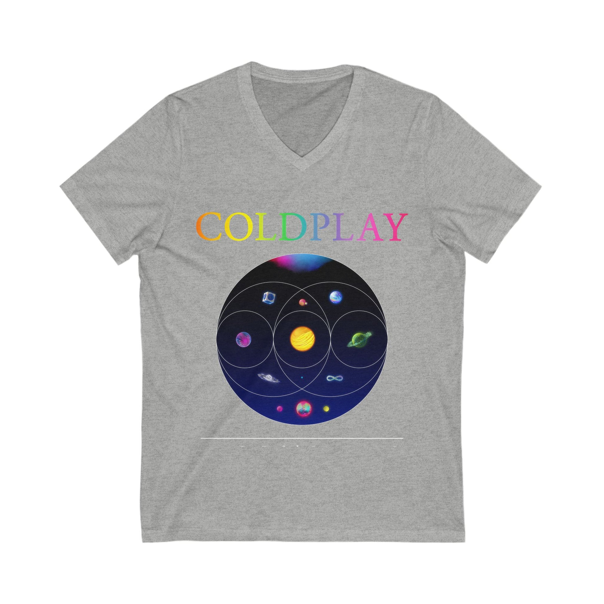 Coldplay V-Neck Graphic Tee, Music Lover Gift