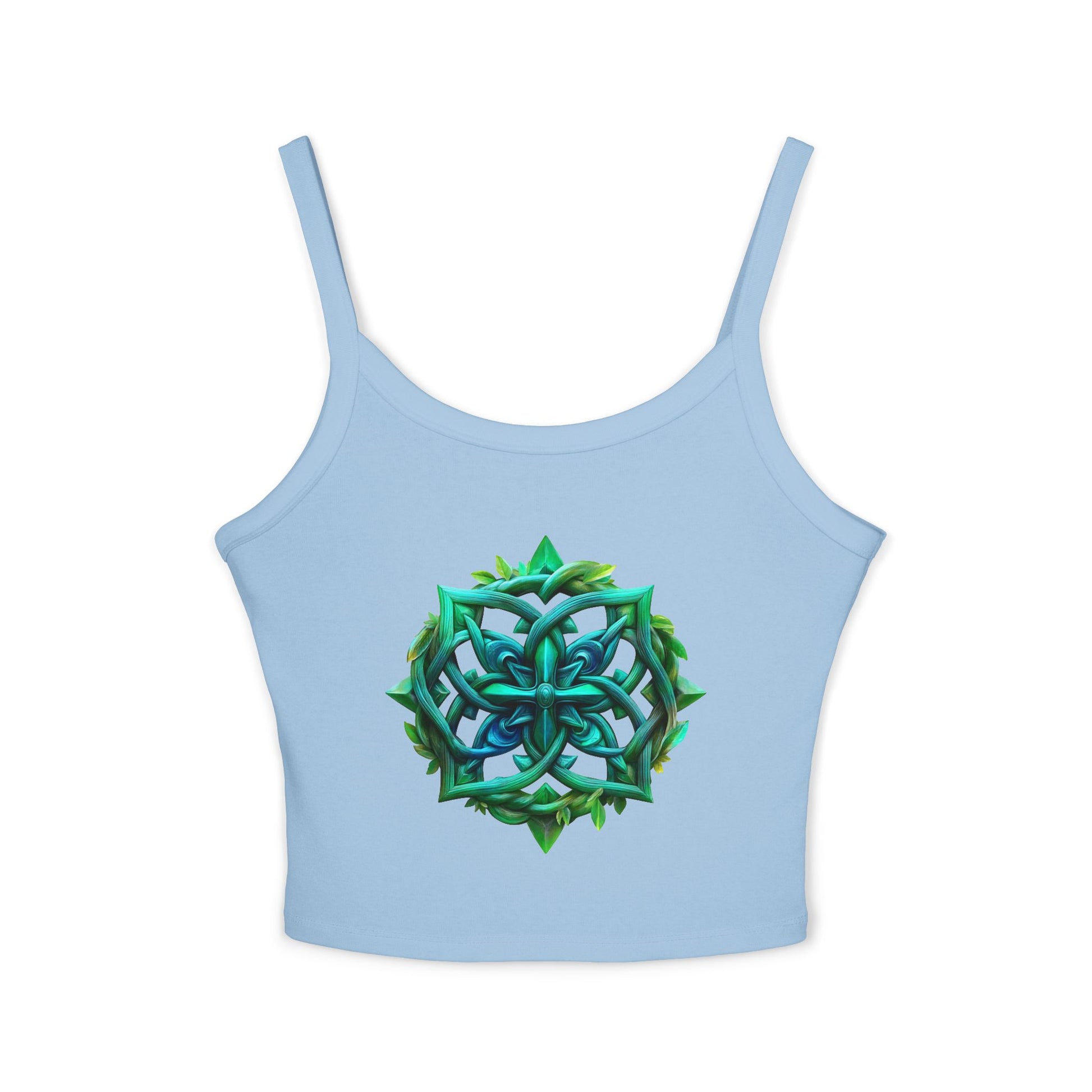 Crop Top Teal-Green Mandala