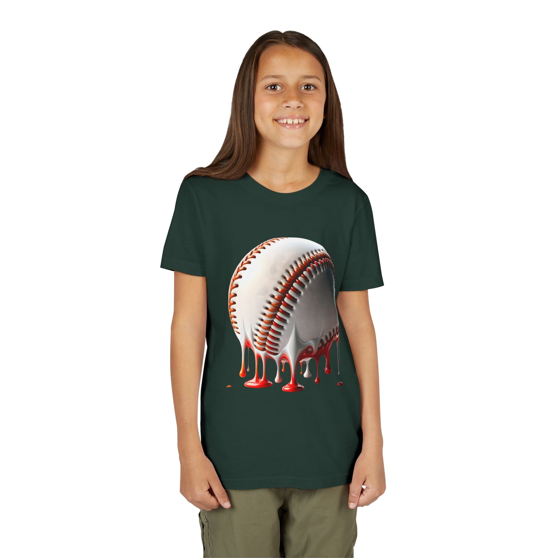 Youth Baseball Inspired Dripping Tee
