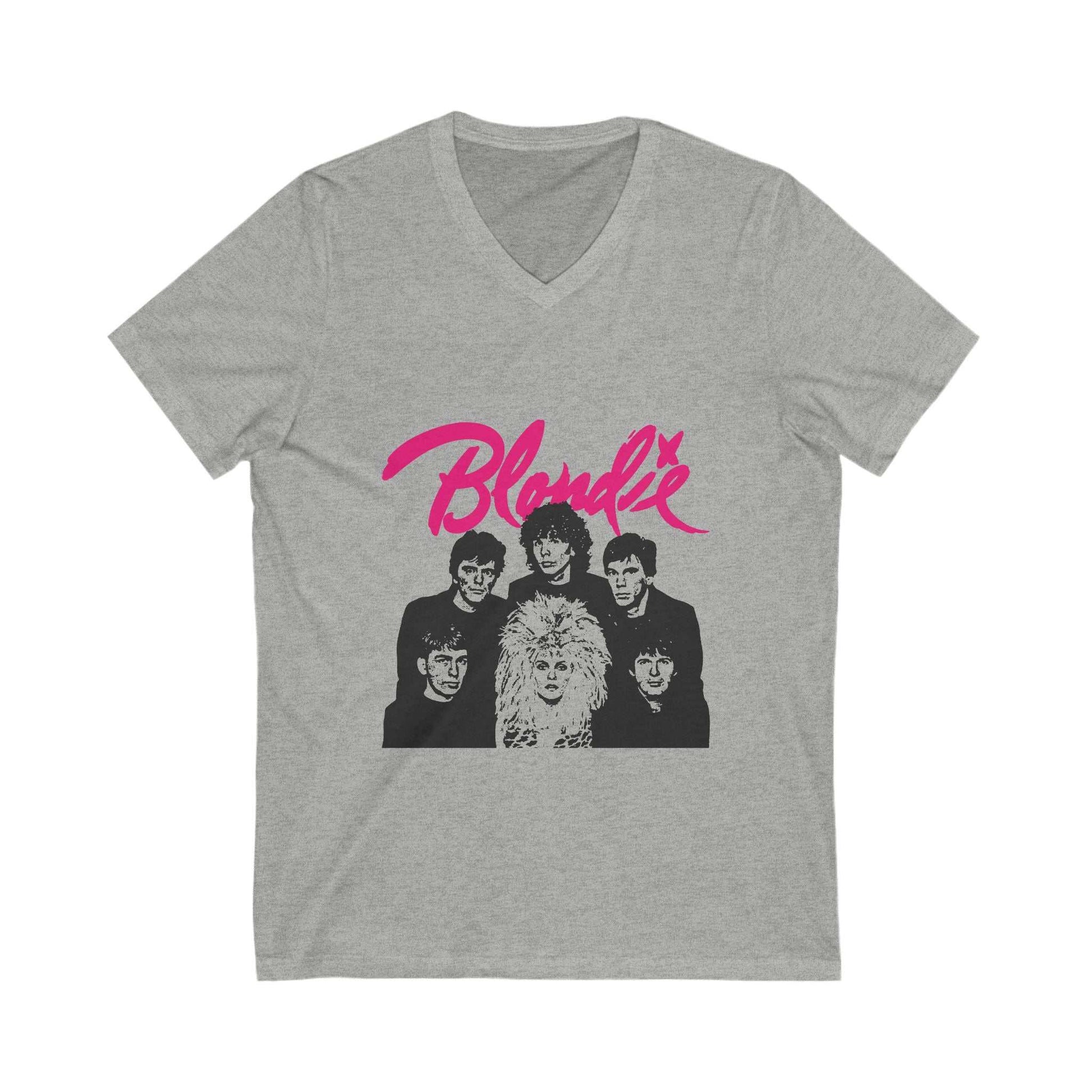 Retro Blondie Band V-Neck Tee