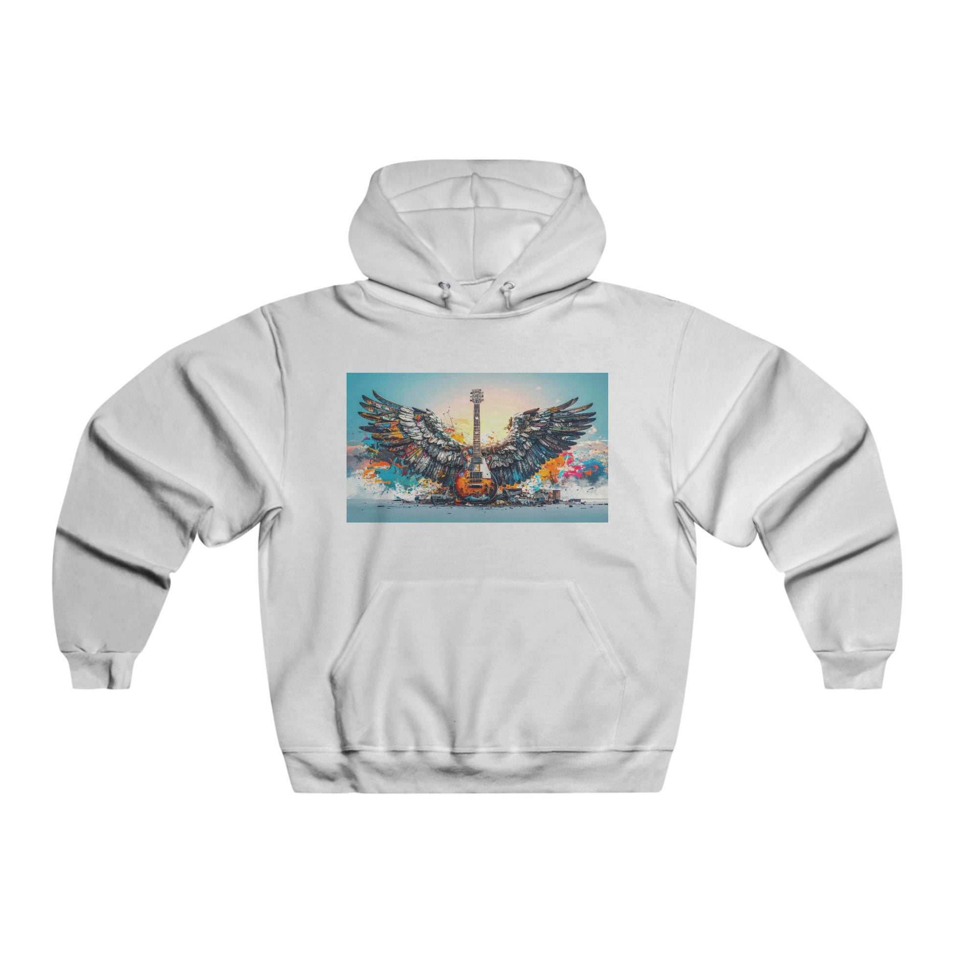 Musical Wings Hoodie - Artistic Guitar Design