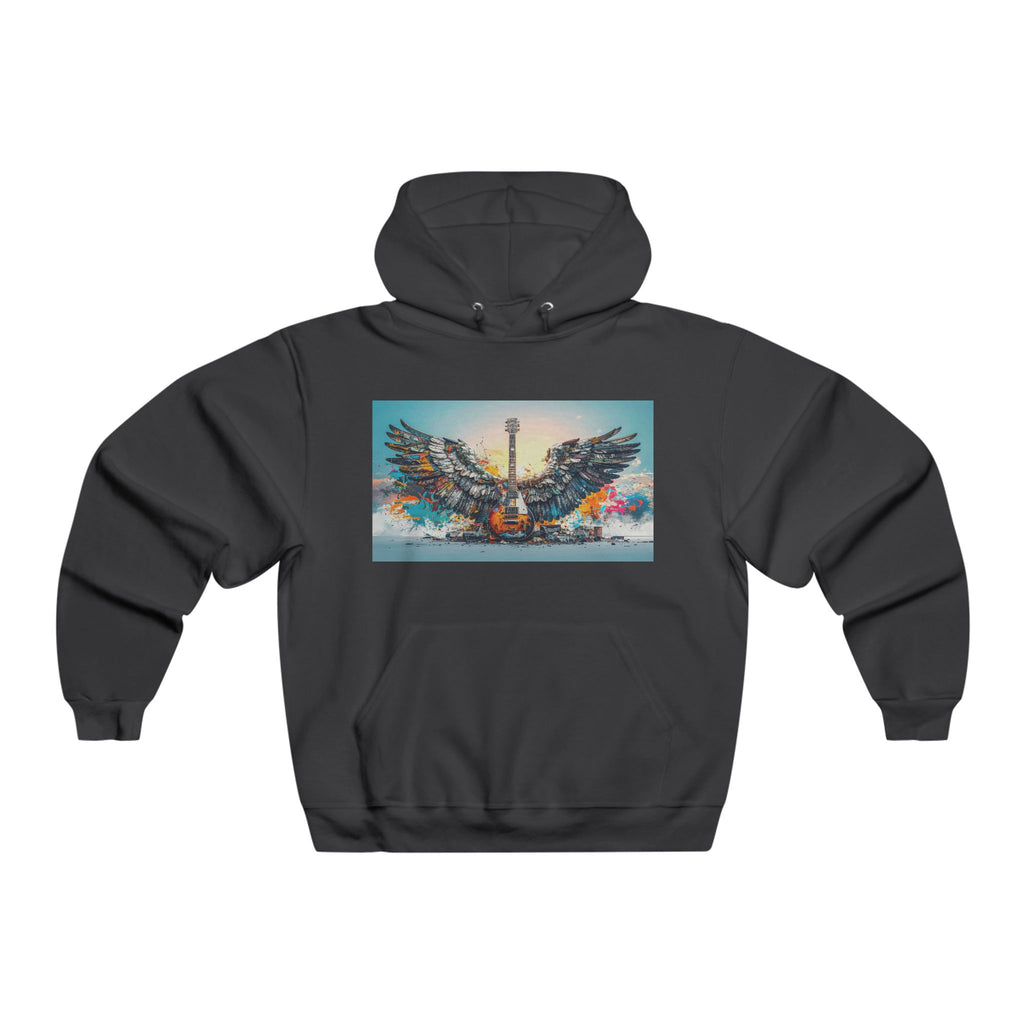 Musical Wings Hoodie - Artistic Guitar Design