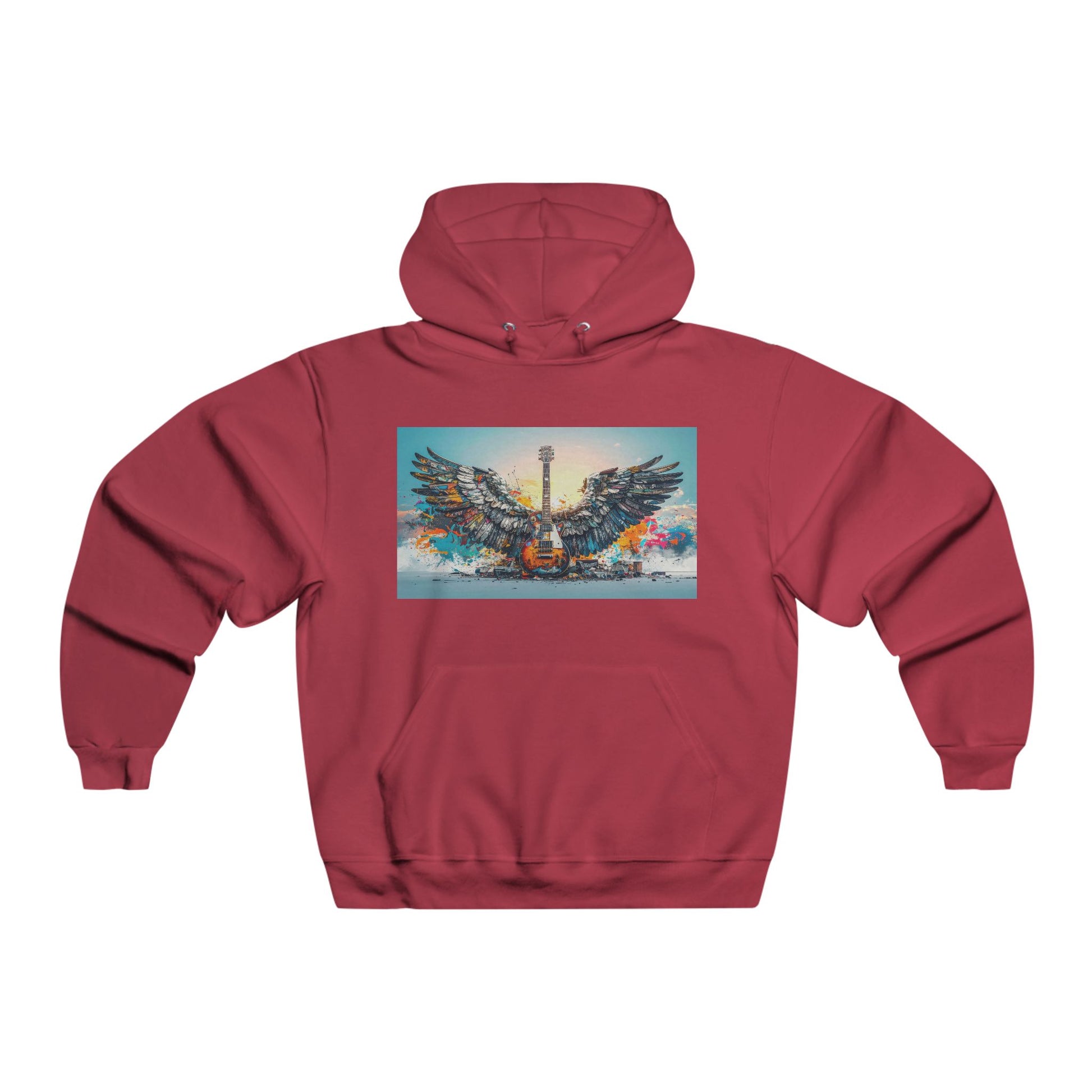 Musical Wings Hoodie - Artistic Guitar Design