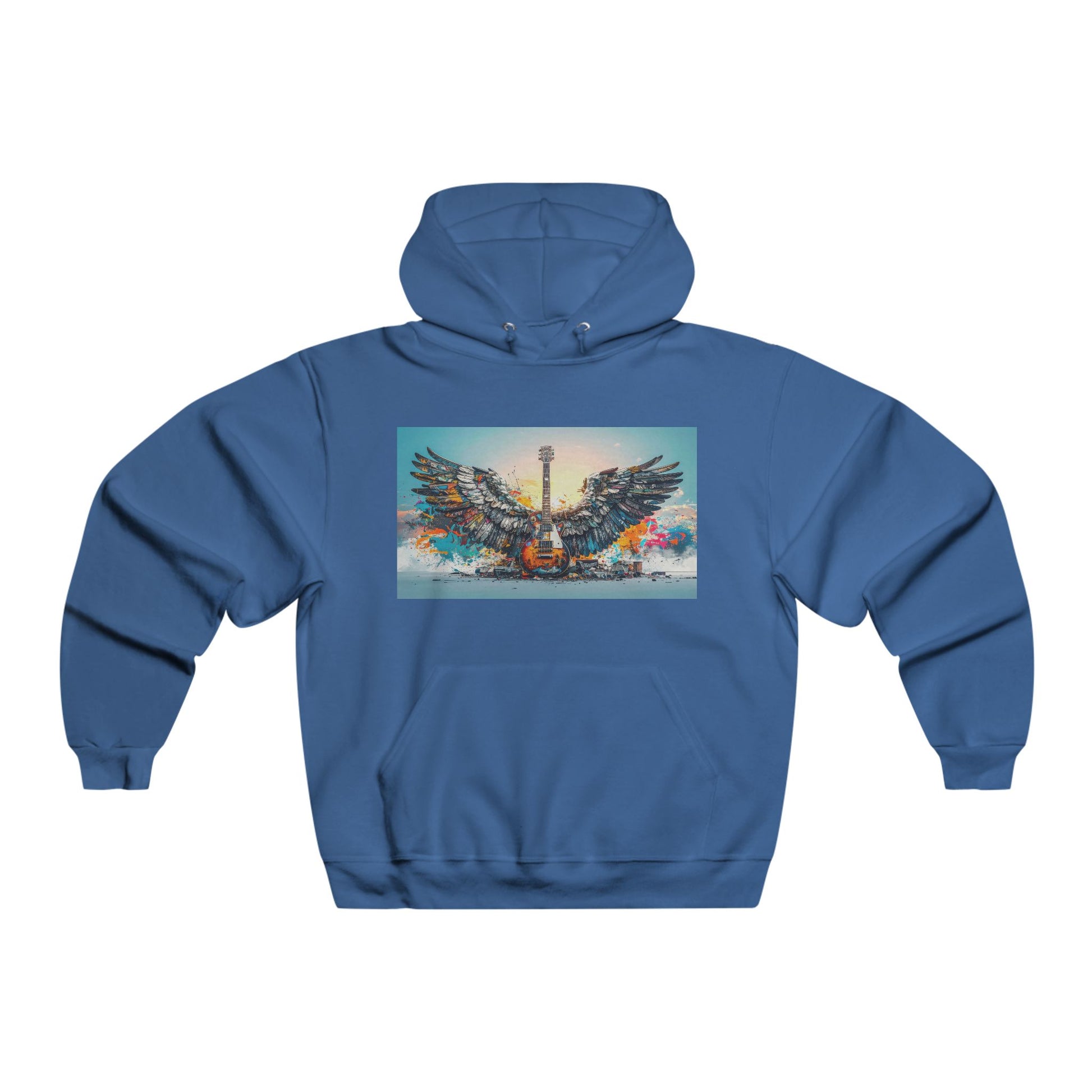 Musical Wings Hoodie - Artistic Guitar Design