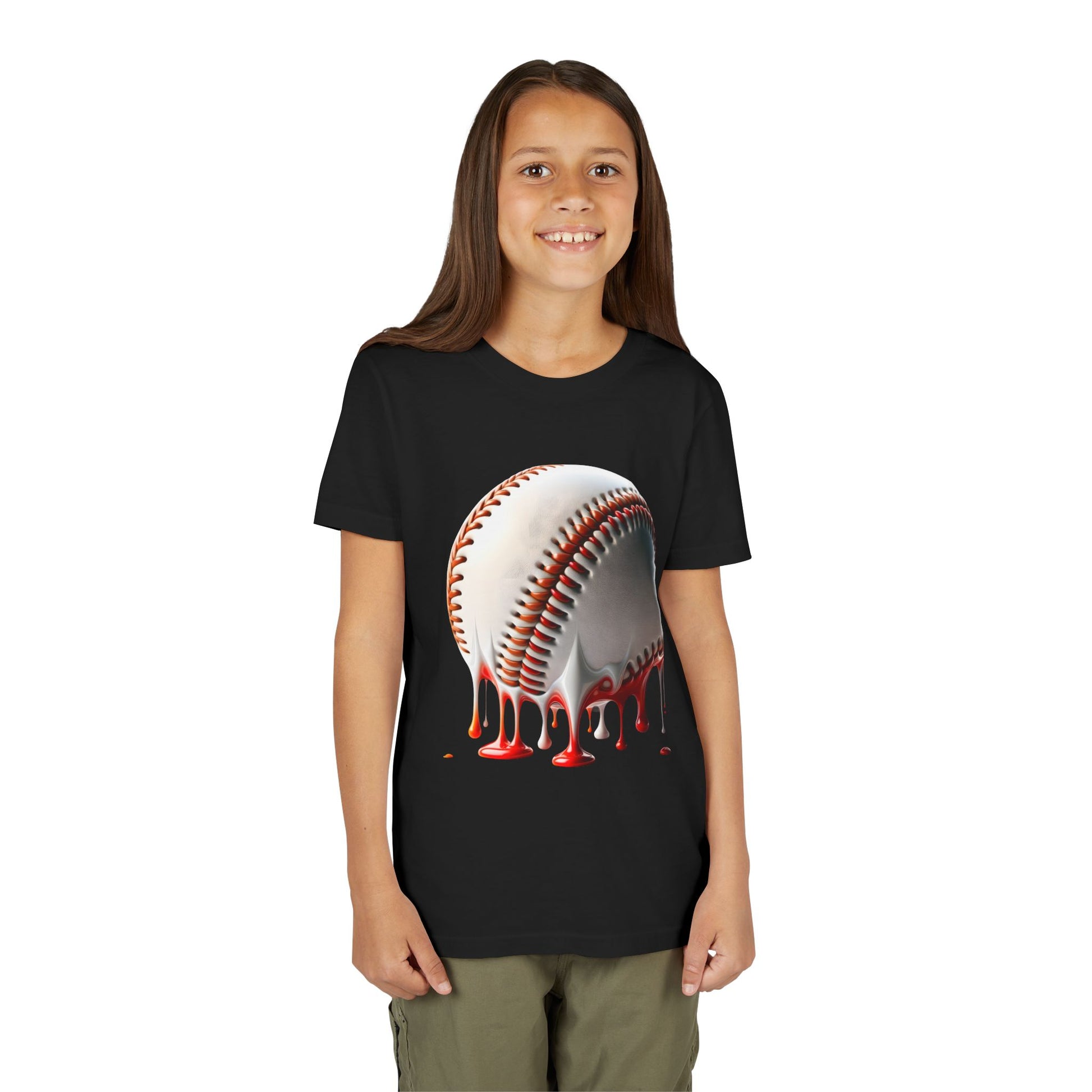 Youth Baseball Inspired Dripping Tee