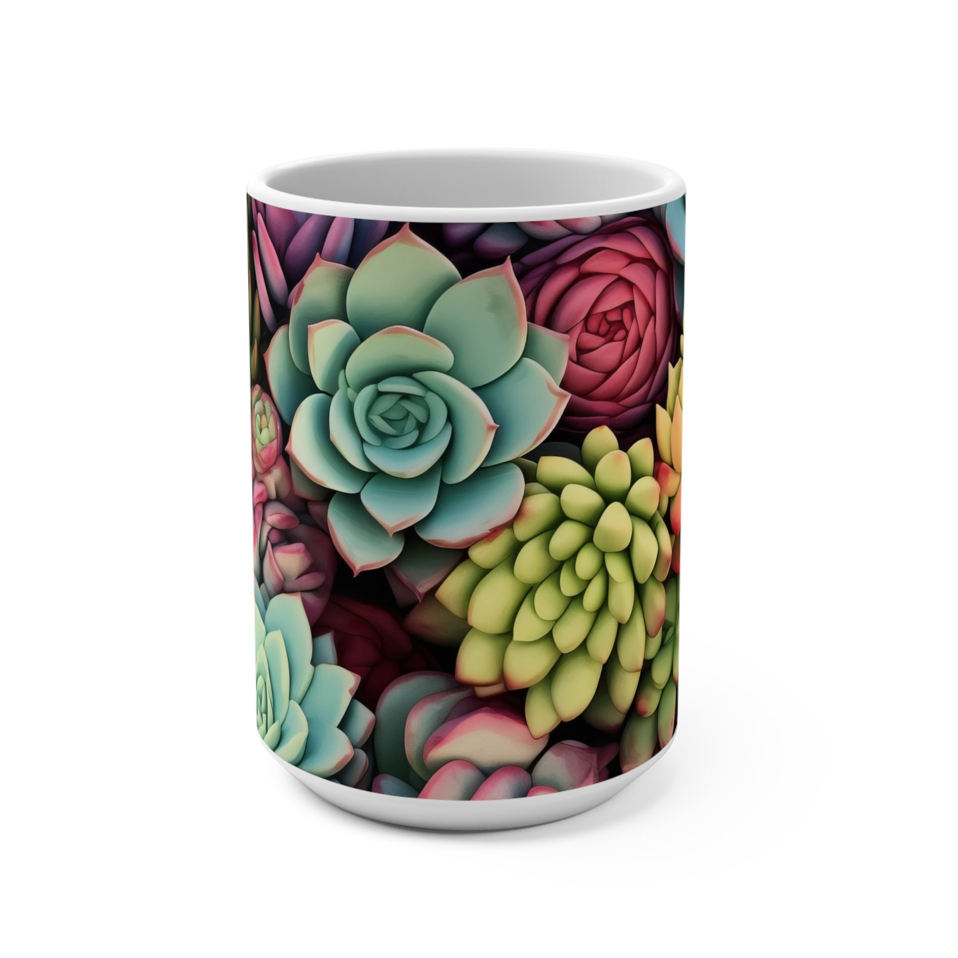 Colorful Succulent Garden Mug for Plant Lovers