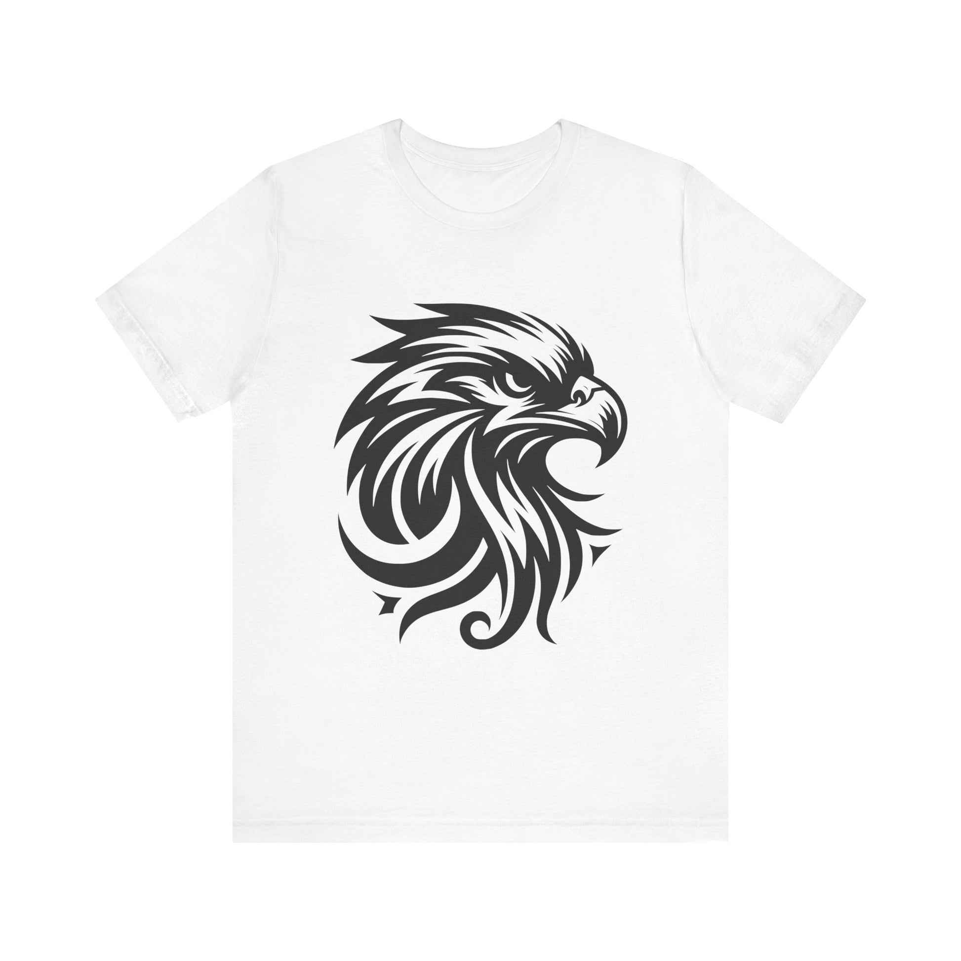 Bold tee featuring a fierce black tribal eagle design, available in multiple vibrant colors