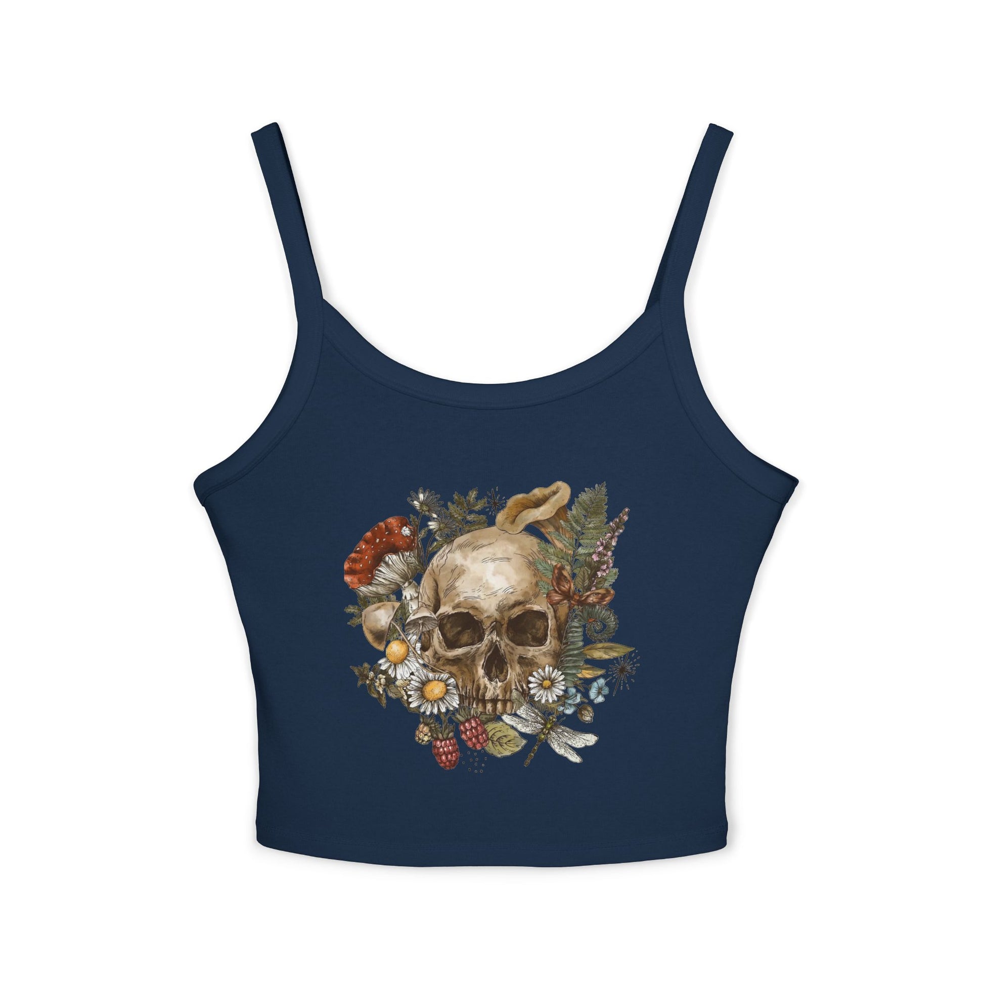 Crop Top Skull, Wildflowers, Mushrooms