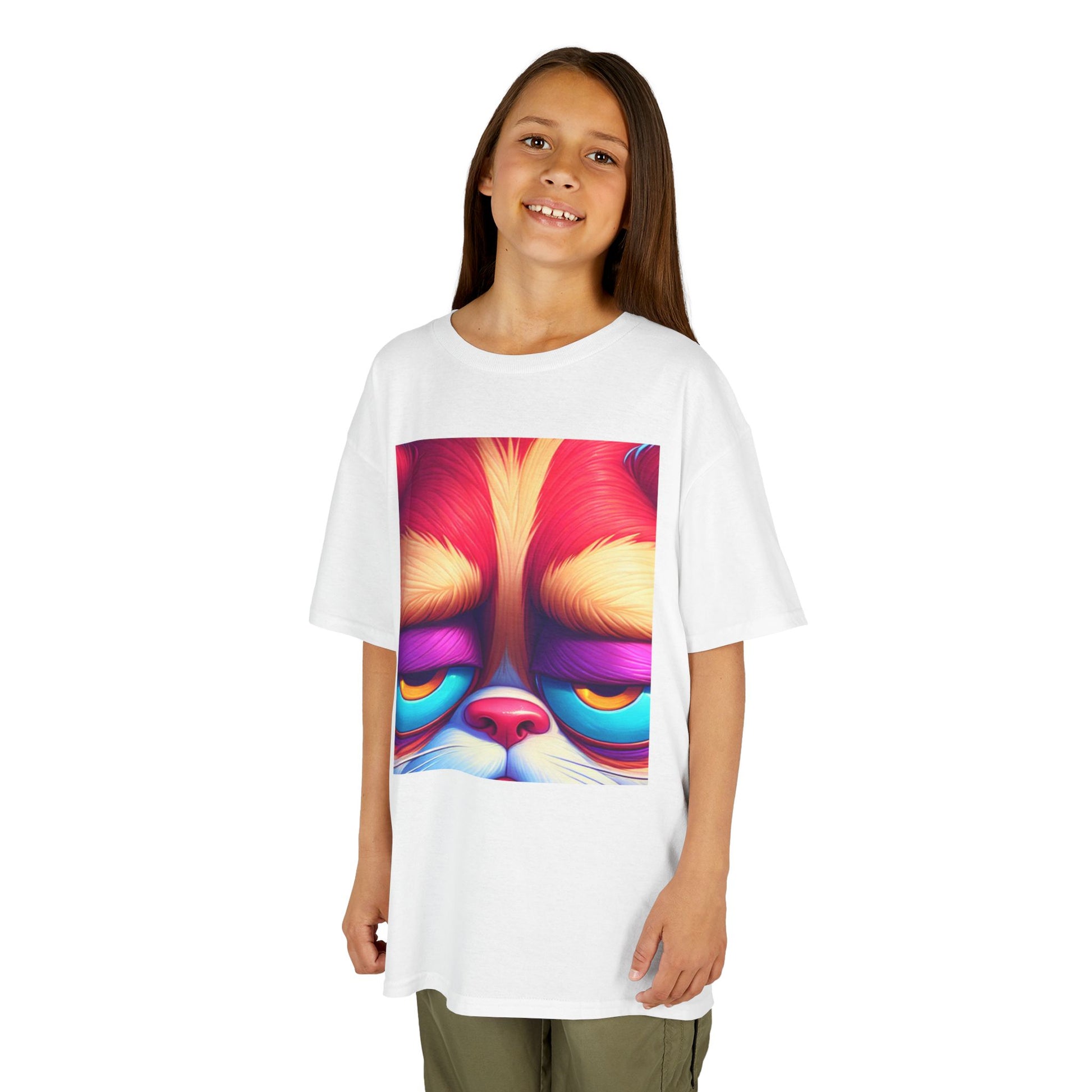 Colorful Grumpy Cat Kids Tee