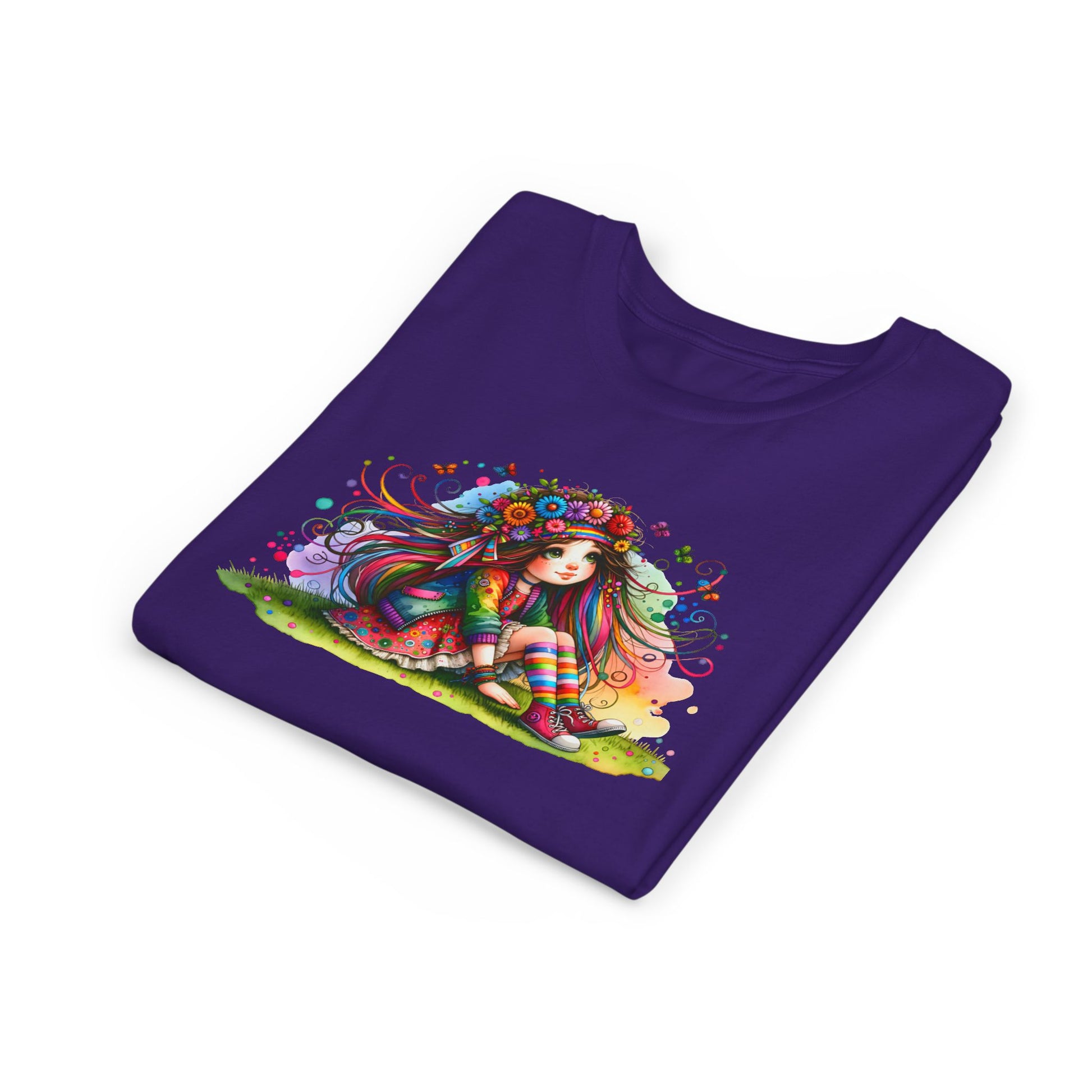 Whimsical Floral Girl Youth Tee
