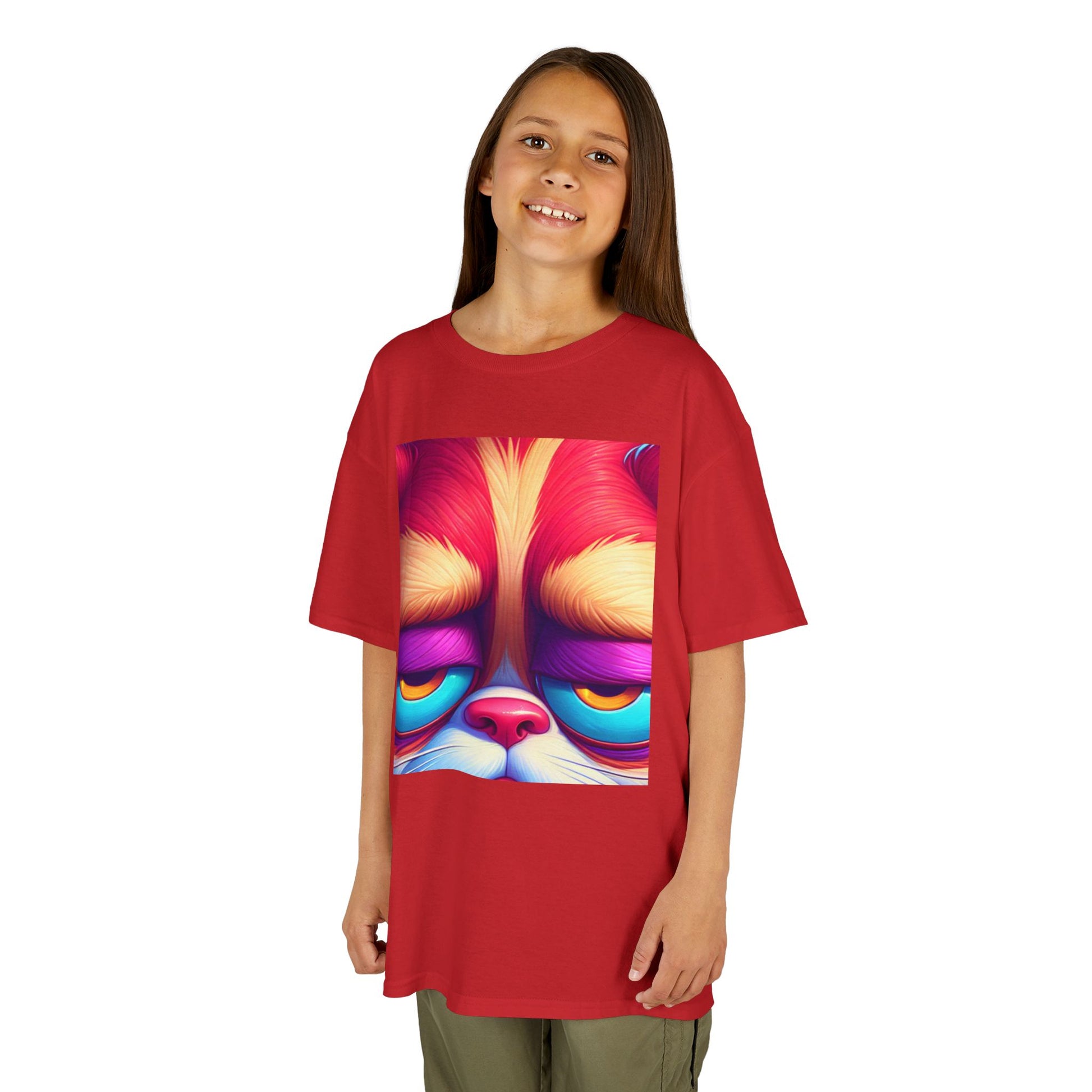 Colorful Grumpy Cat Kids Tee