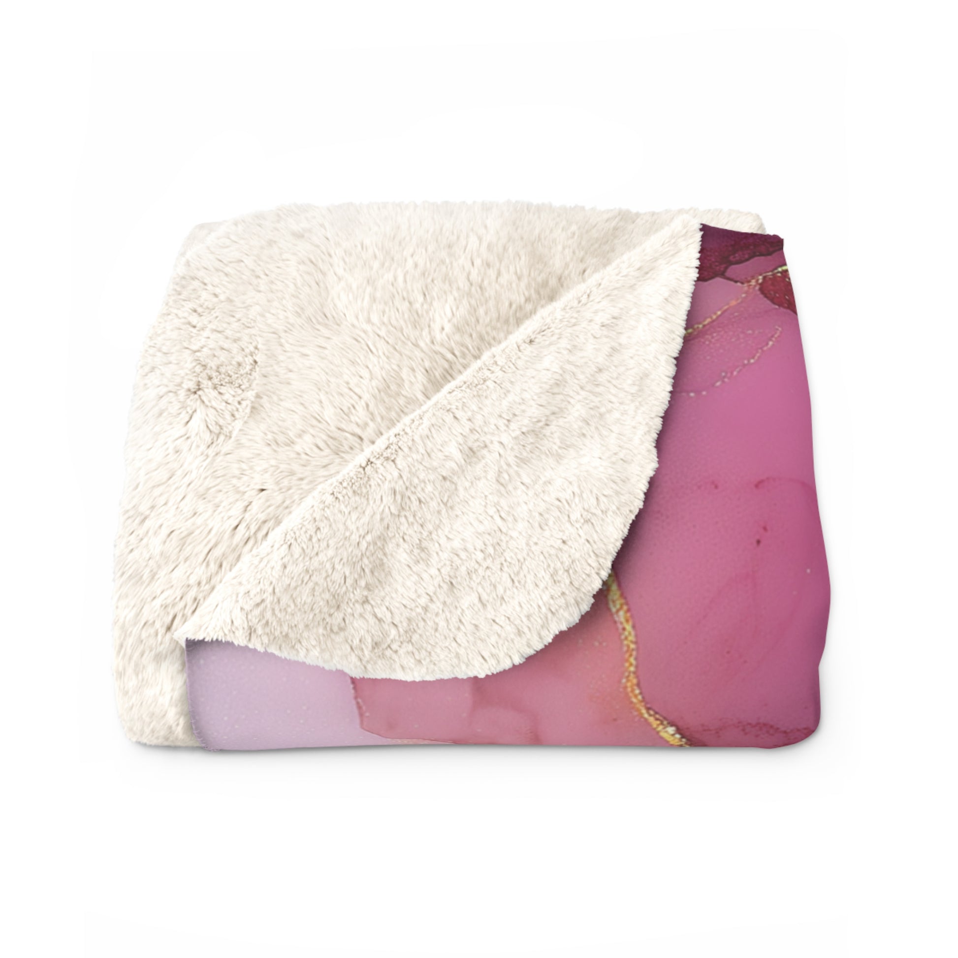 Elegant Floral Sherpa Fleece Blanket