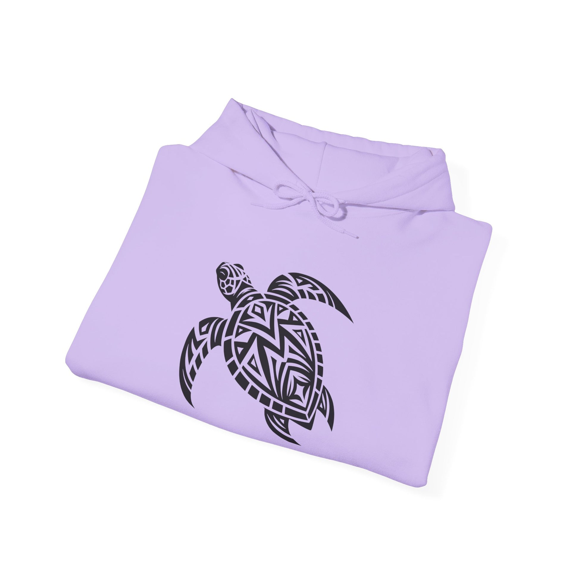 Tribal Sea Turtle Hoodie – Bold Island Spirit on White Pullover