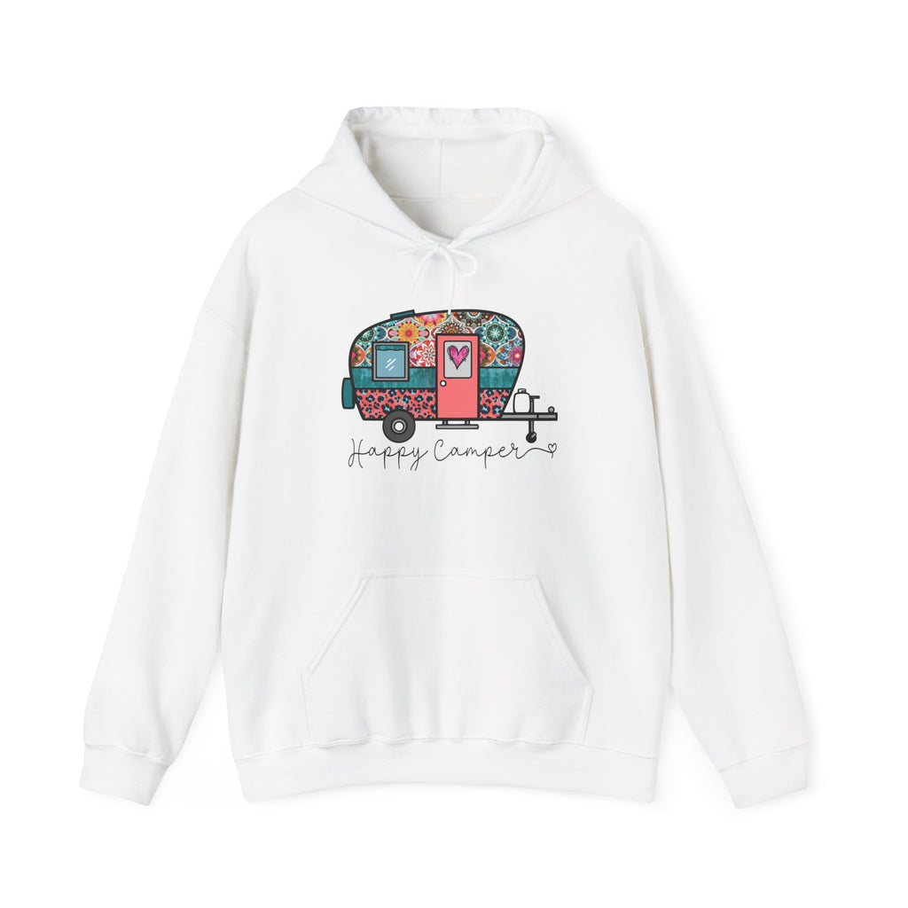 Happy Camper Hoodie – Colorful Vibes for Outdoor Lovers